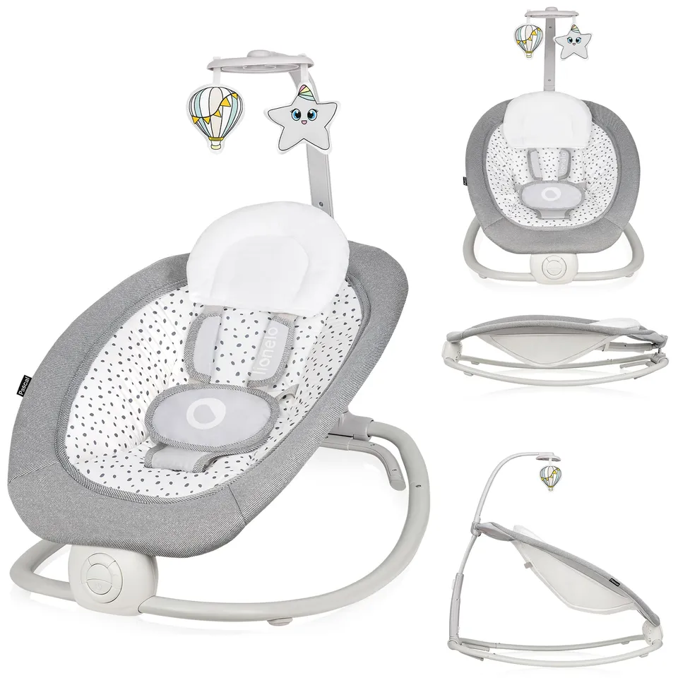 lionelo-bella-pascal-babywippe-grau-dove-mit-vibration image 1