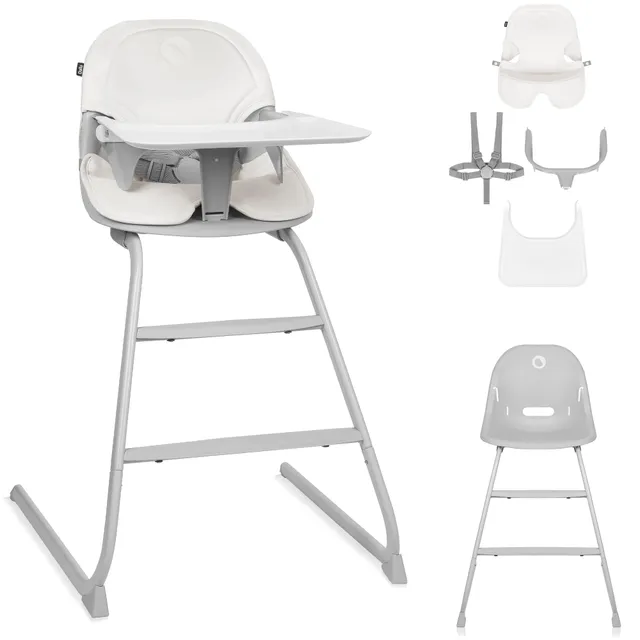 lionelo-dalia-babystuhl-grau-stein-2-in-1-mit-5-punkt-gurt image 1