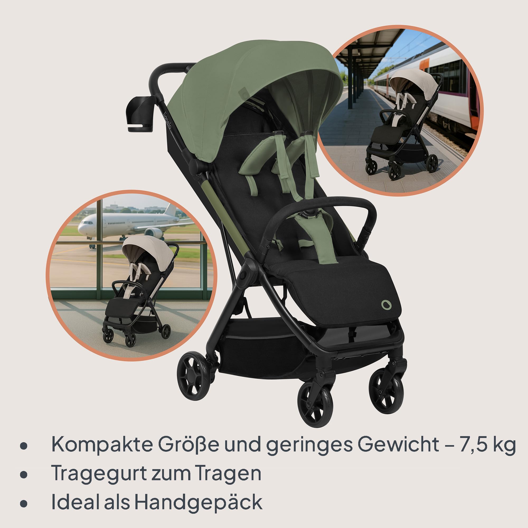 lionelo-julie-air-buggy-gr-n-bis-22-kg-klappbar image 2