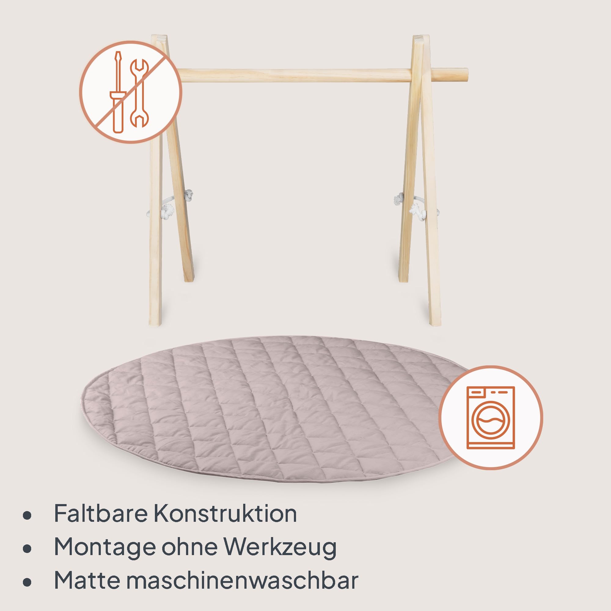 lionelo-anis-set-spielbogen-ros-taupe-mit-decke image 7