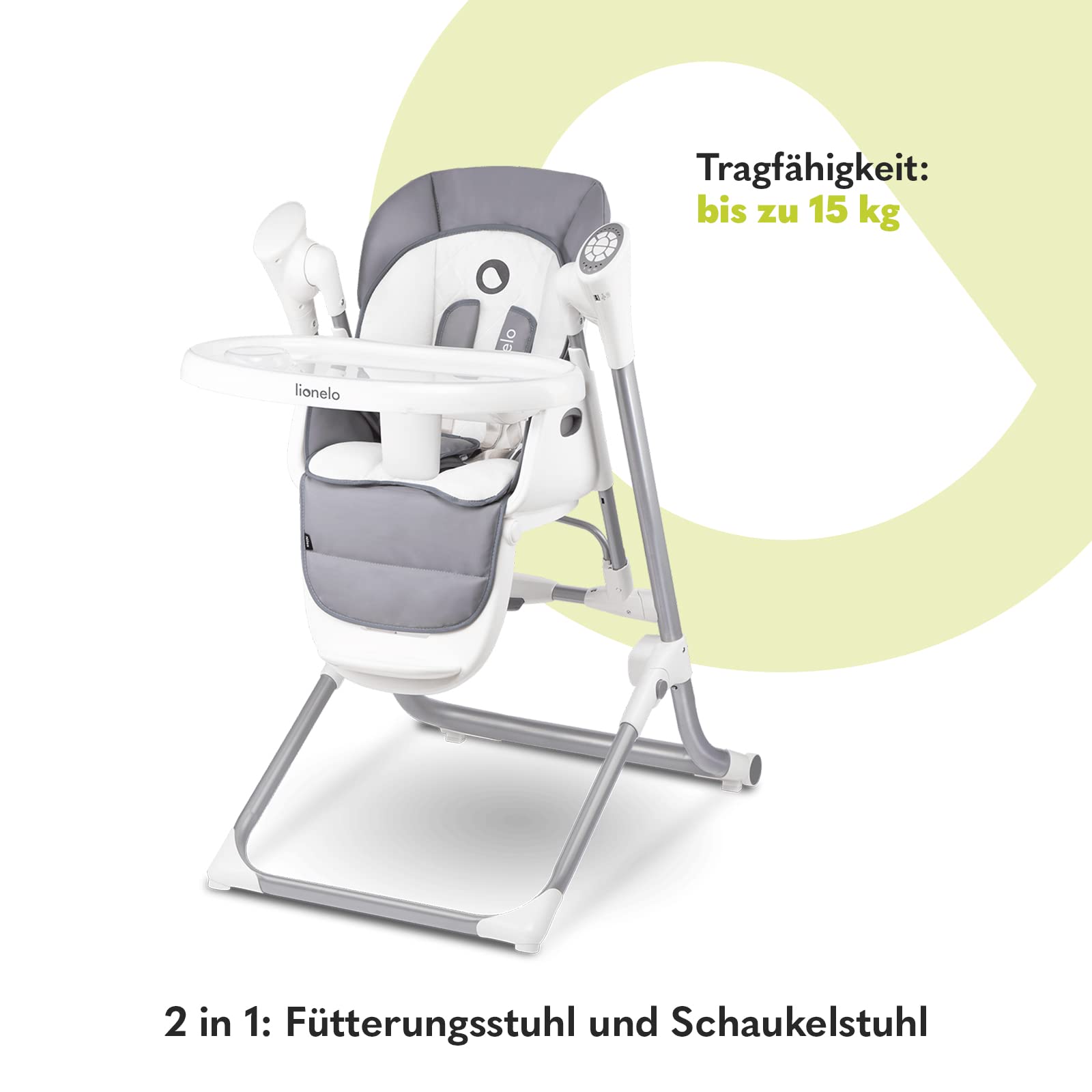 lionelo-niles-2in1-hochstuhl-babywippe-mit-app-steuerung image 2