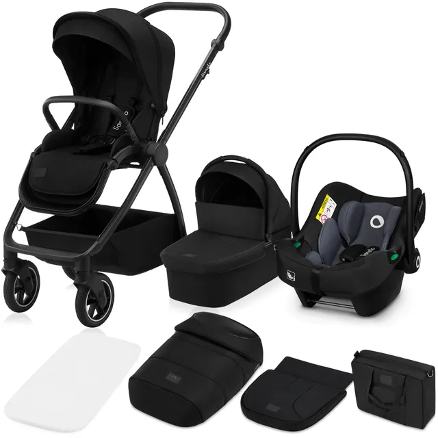 lionelo-meril-3-in-1-kinderwagen-schwarz-mit-babyschale image 1