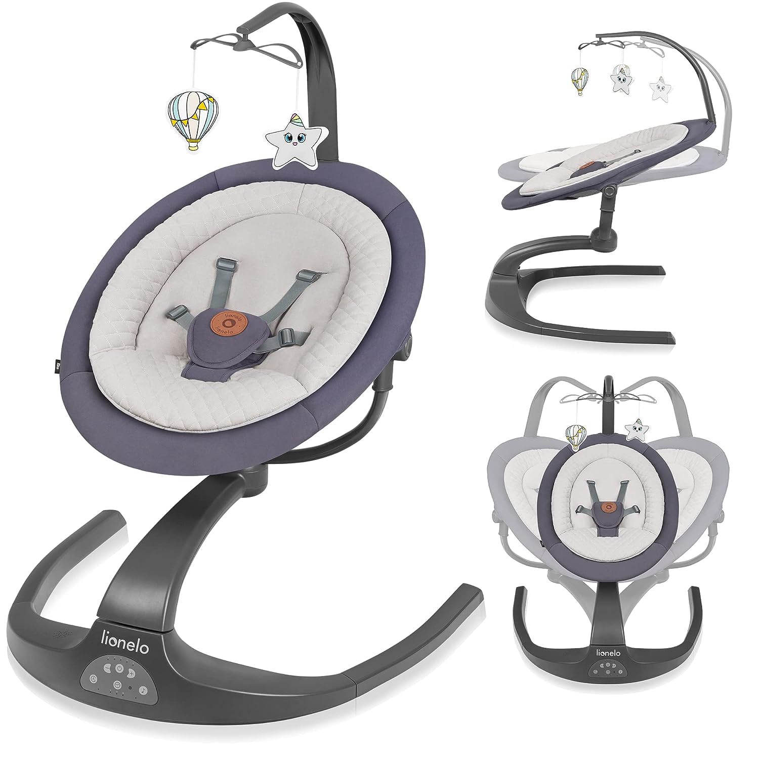 lionelo-rina-babywippe-mit-fernbedienung-und-timer image 1