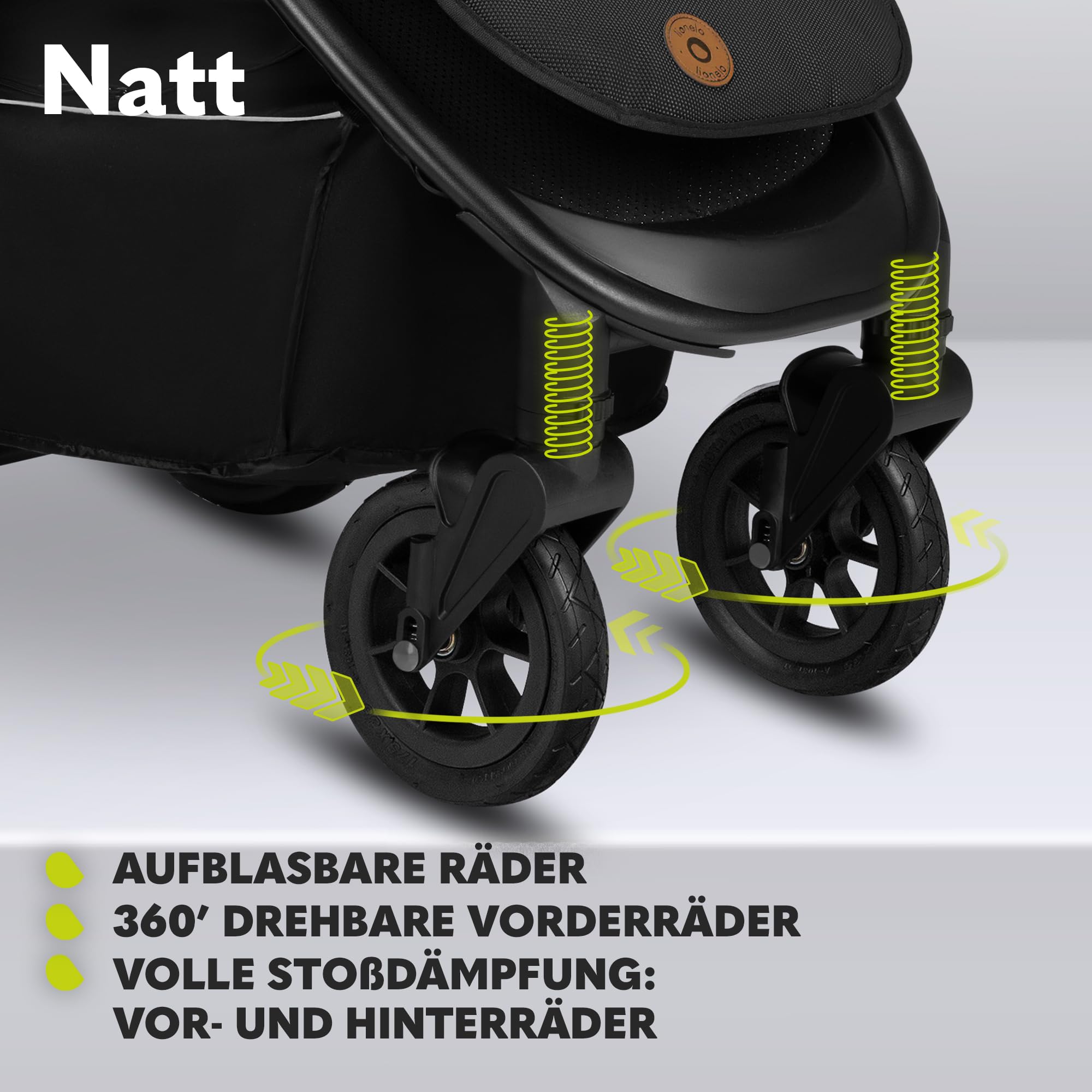 lionelo-natt-buggy-gr-n-mit-luftreifen-bis-22-kg image 3