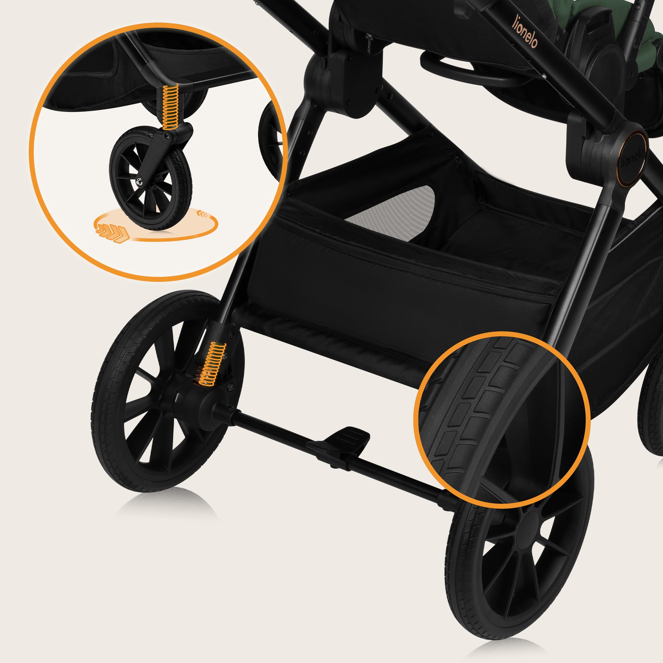 lionelo-layla-3in1-kinderwagen-gr-n-mit-babyschale image 6