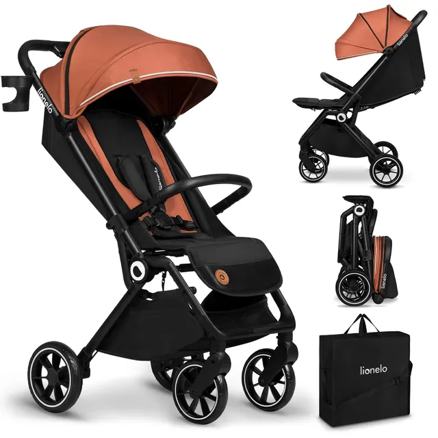 lionelo-cloe-buggy-braun-faltbar-bis-22-kg-mit-xxl-verdeck image 1