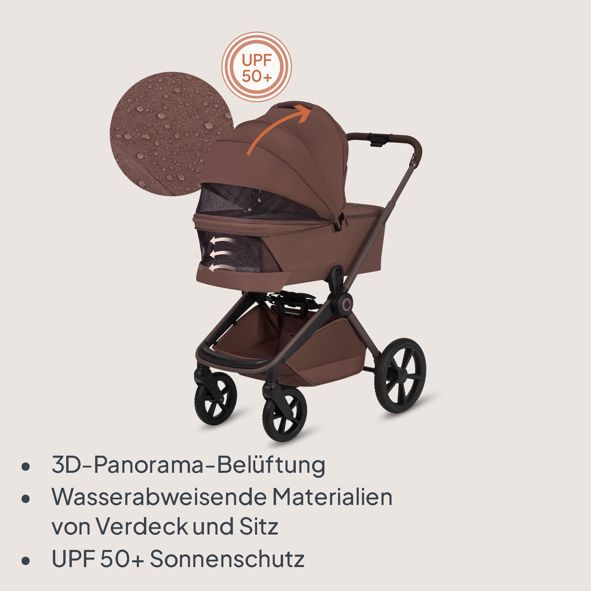lionelo-freya-3-in-1-kombikinderwagen-braun-mit-babyschale image 6
