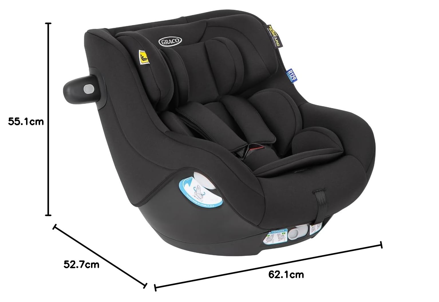 graco-snuggo-i-size-r129-kindersitz-midnight-drehbar-40-105-cm image 5