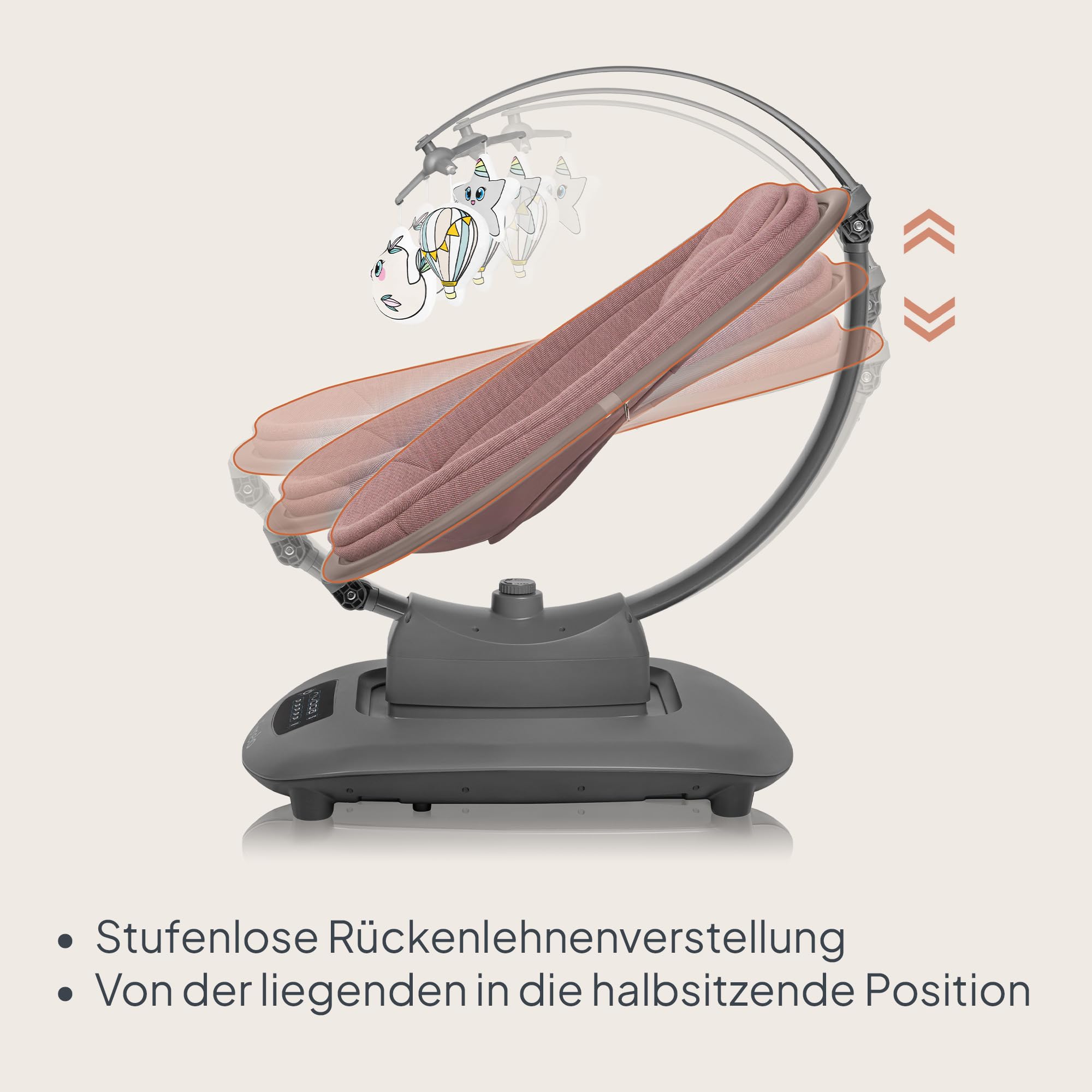 lionelo-bella-babywippe-elektrisch-bis-9-kg-rosa image 4