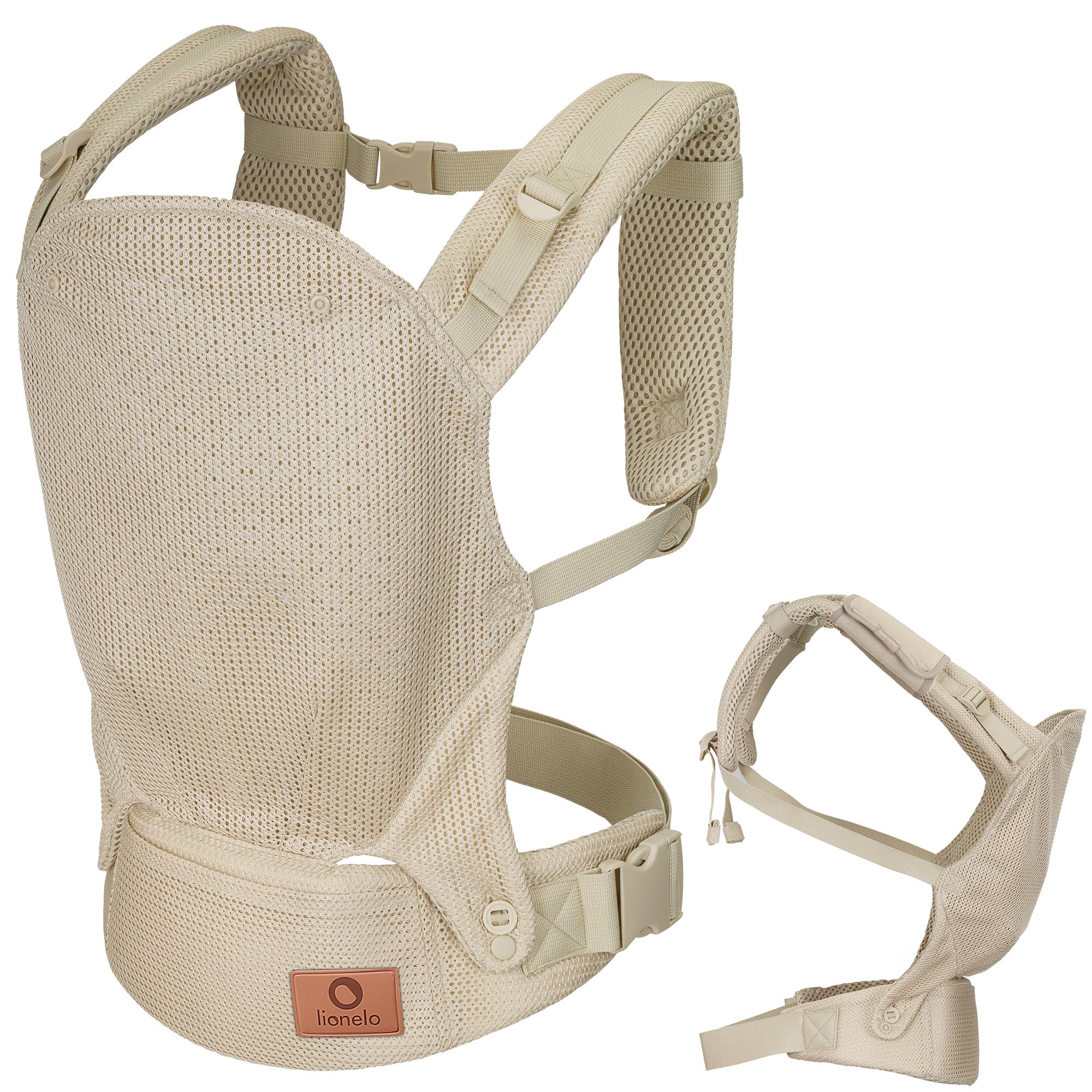 lionelo-margareet-air-babytrage-beige-mesh-bis-20-kg image 1