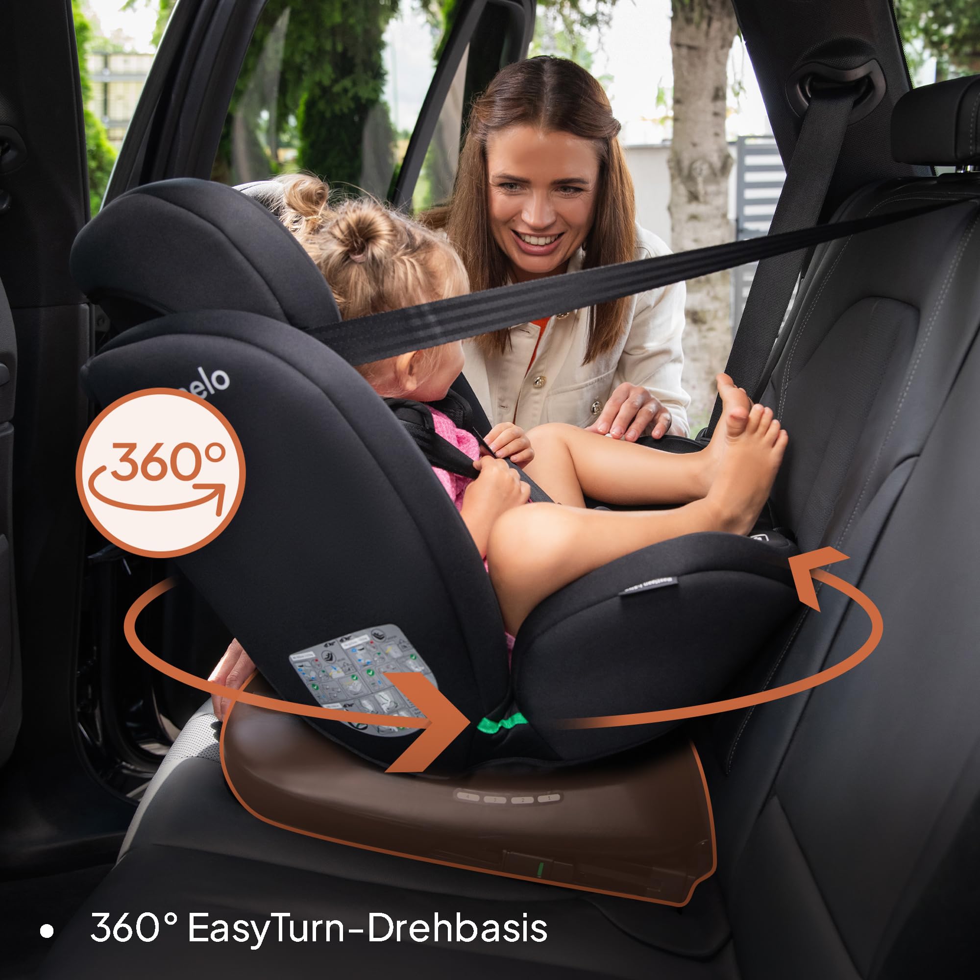 lionelo-bastiaan-i-size-kindersitz-schwarz-grau-360-isofix image 2