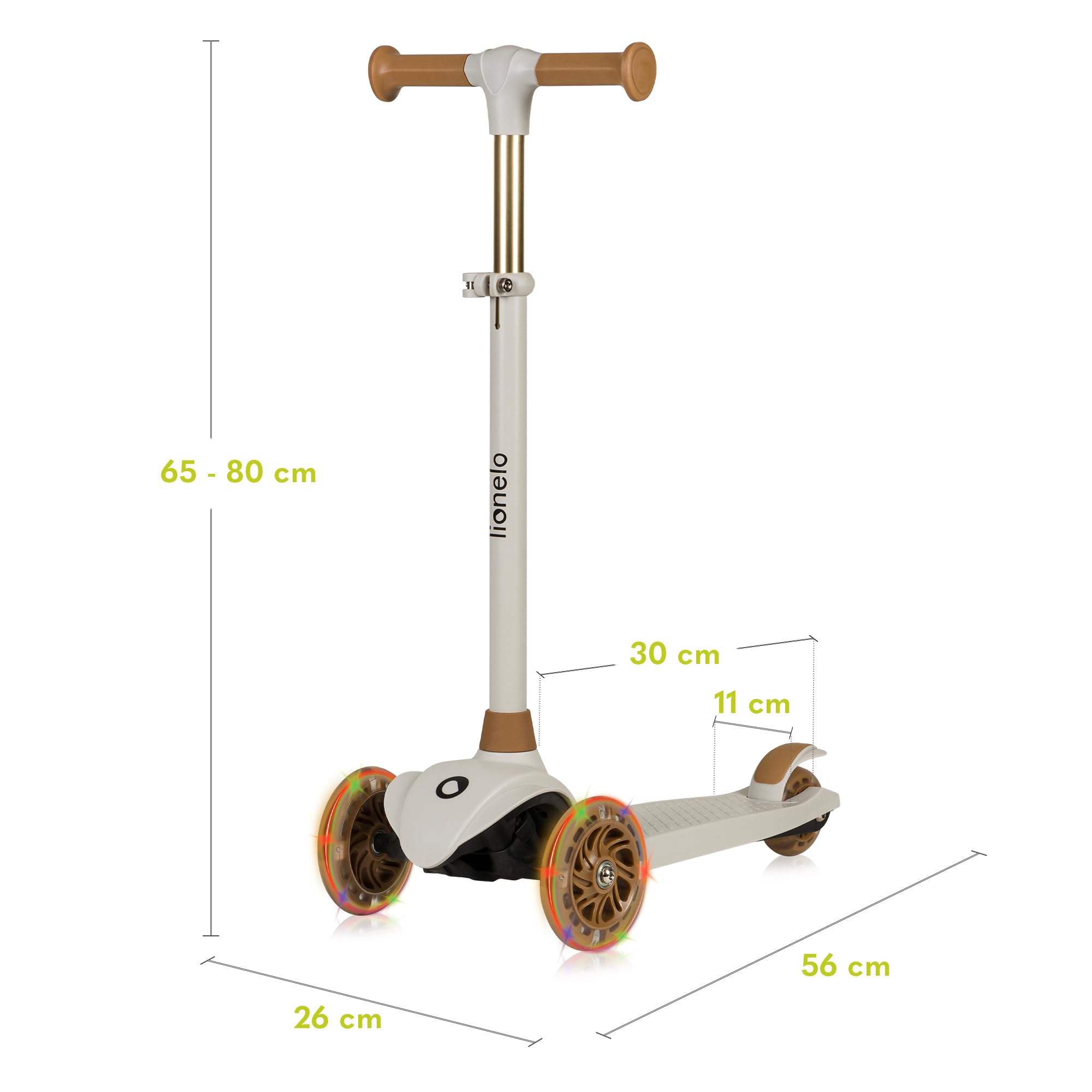 lionelo-mey-jessy-kinderroller-dreirad-braun-led-bis-50-kg image 8