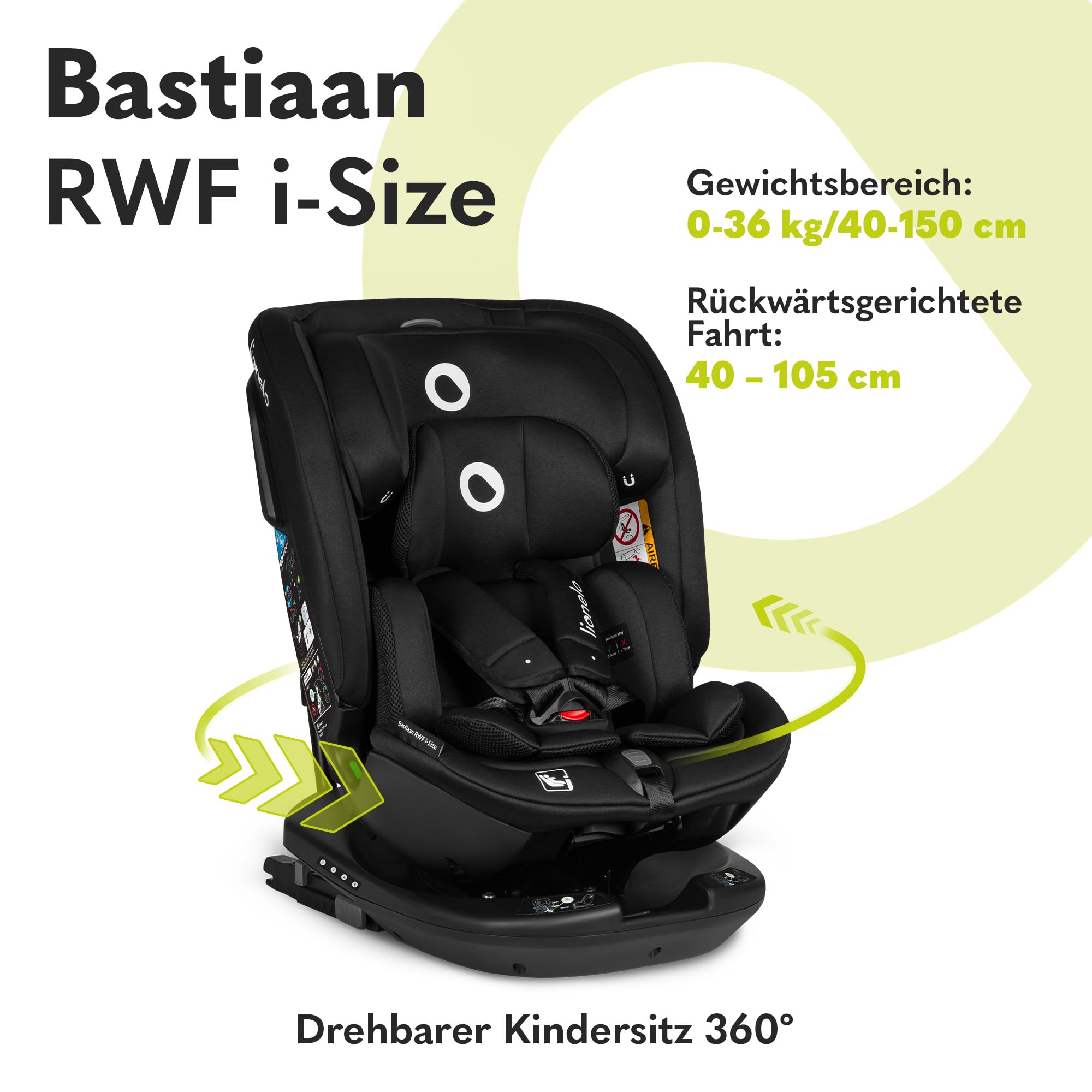 lionelo-bastiaan-kindersitz-schwarz-360-i-size-0-36-kg image 2