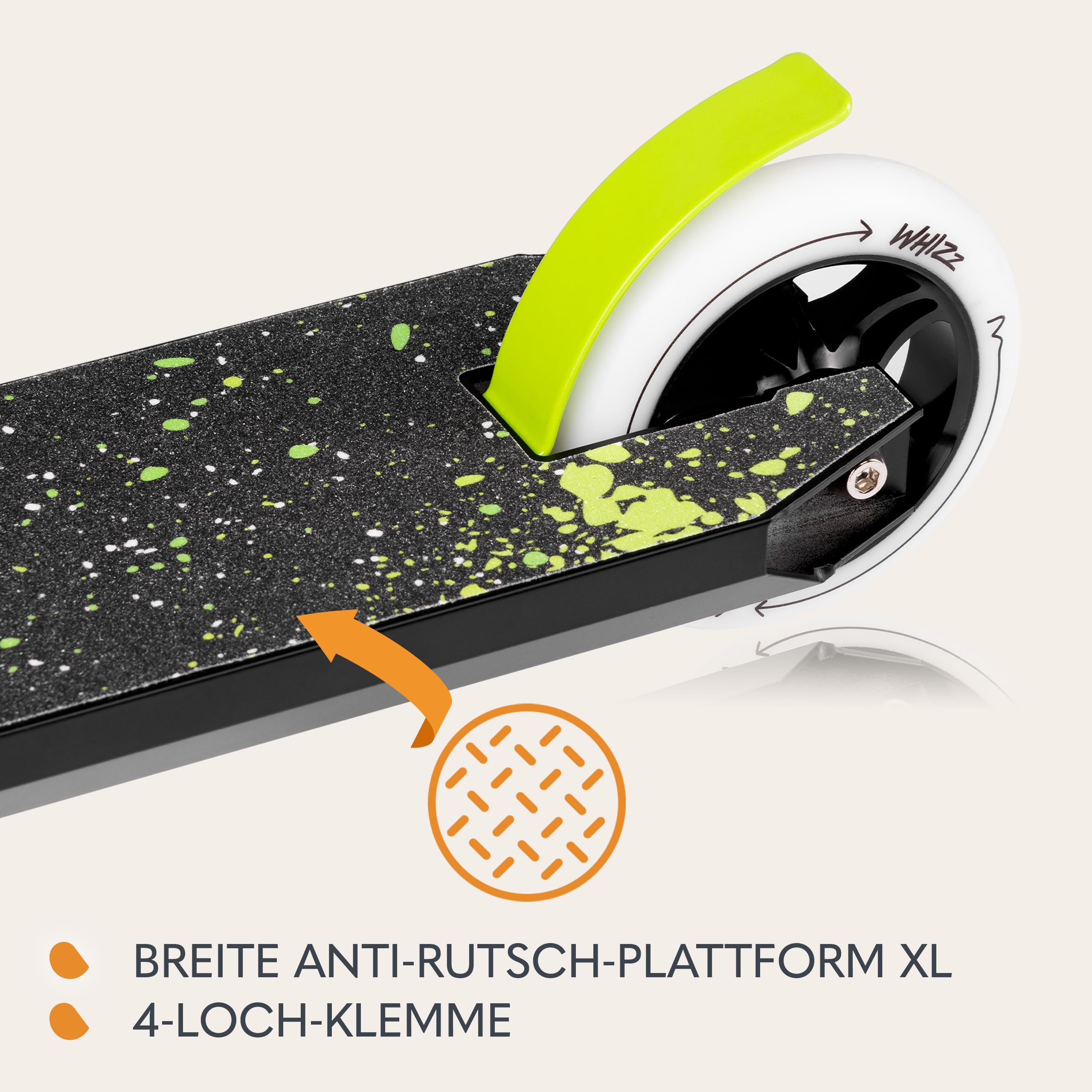 lionelo-whizz-stunt-scooter-lime-alu-110-mm-abec-9 image 5