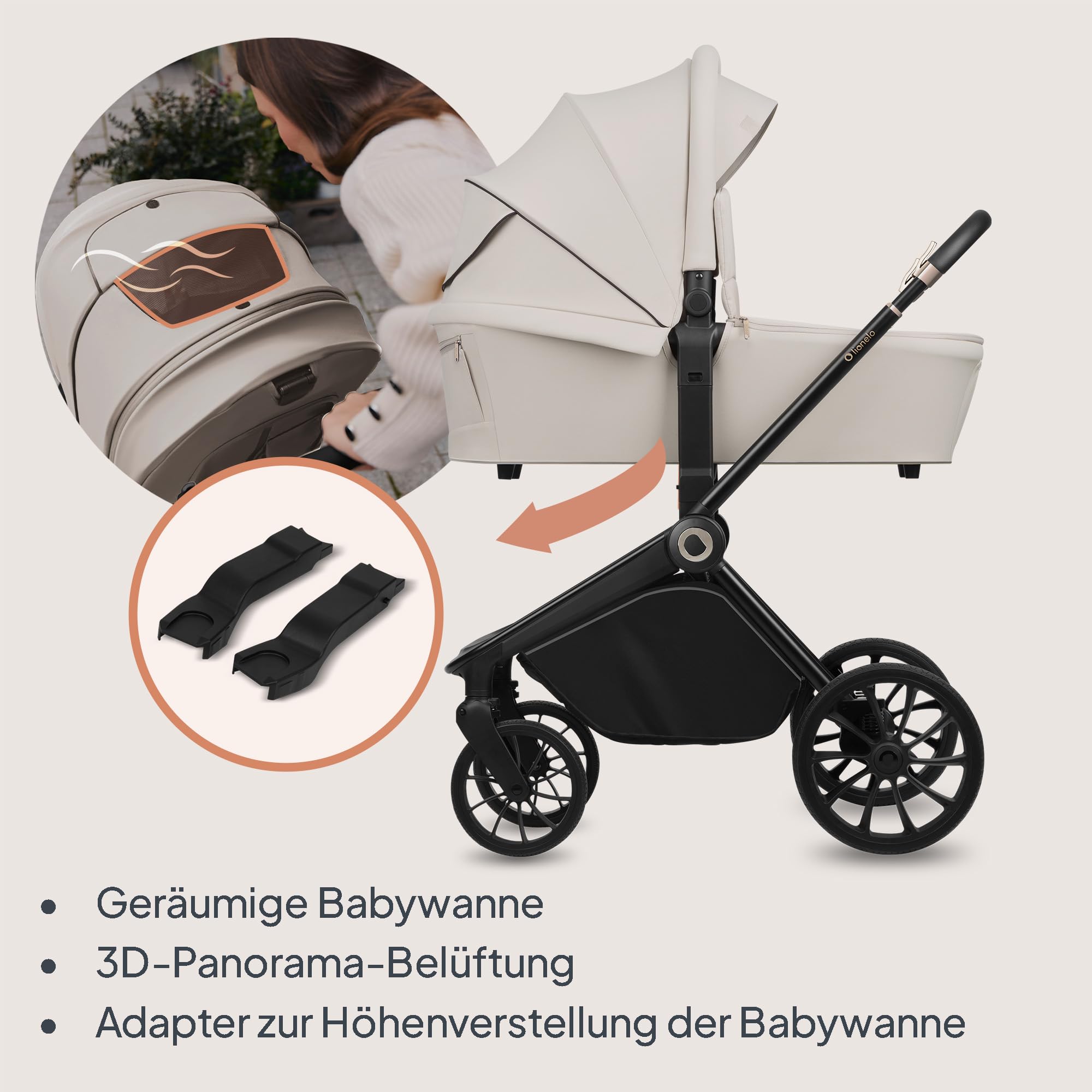 lionelo-mika-plus-3in1-buggy-beige-sand-bis-22-kg-mit-wanne image 4