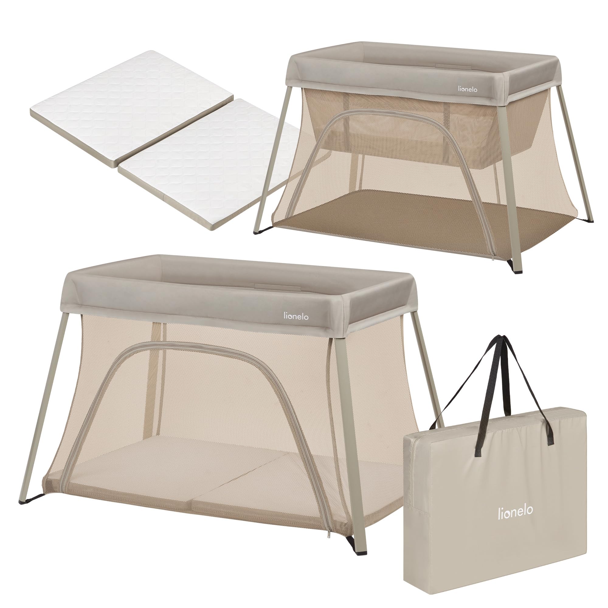 lionelo-alice-3-in-1-reisebett-beige-104x70-mit-matratze image 1