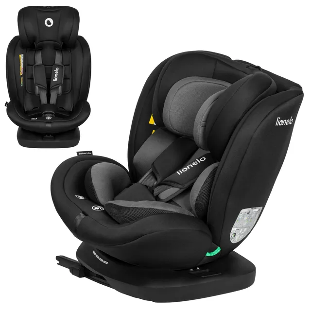 lionelo-bastiaan-i-size-kindersitz-schwarz-grau-360-isofix image 1