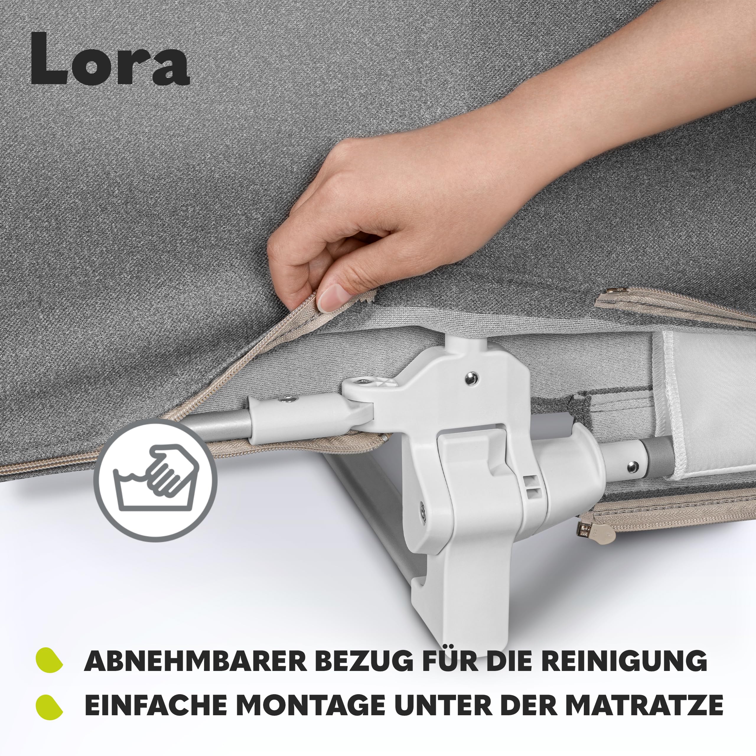 lionelo-lora-bettschutzgitter-grau-45x105-cm-faltbar image 8