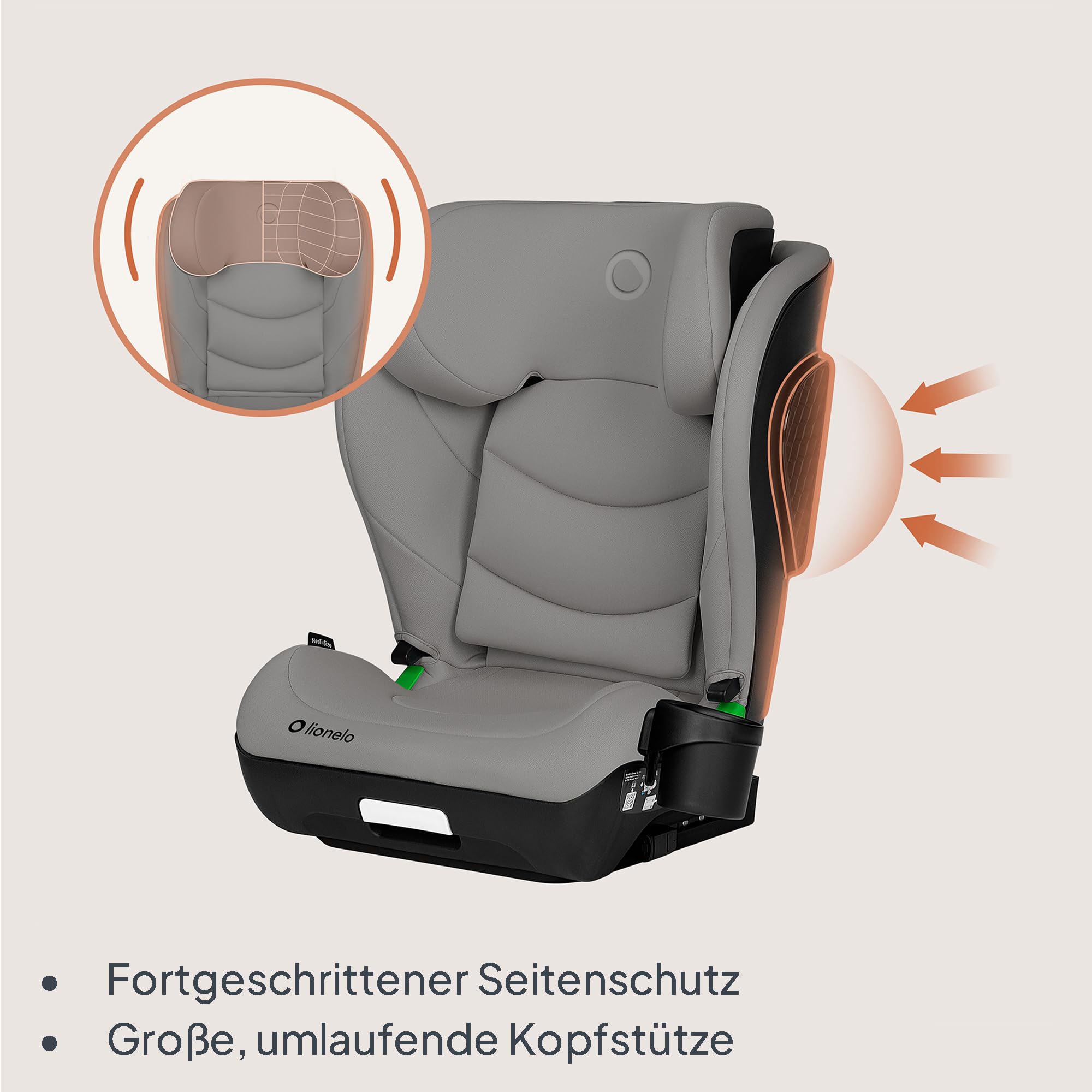 lionelo-neal-i-size-kindersitz-graubeton-100-150-cm image 4
