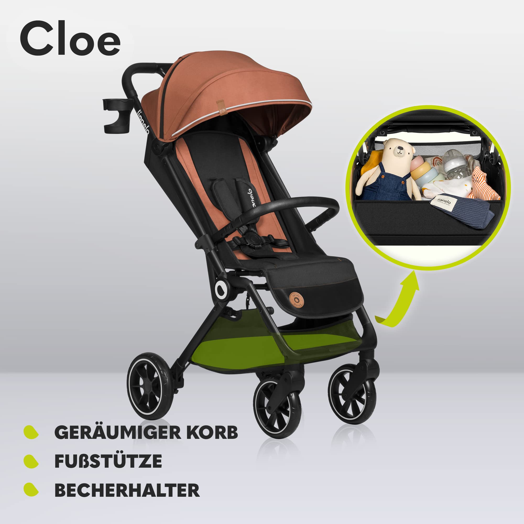 lionelo-cloe-buggy-braun-faltbar-bis-22-kg-mit-xxl-verdeck image 8