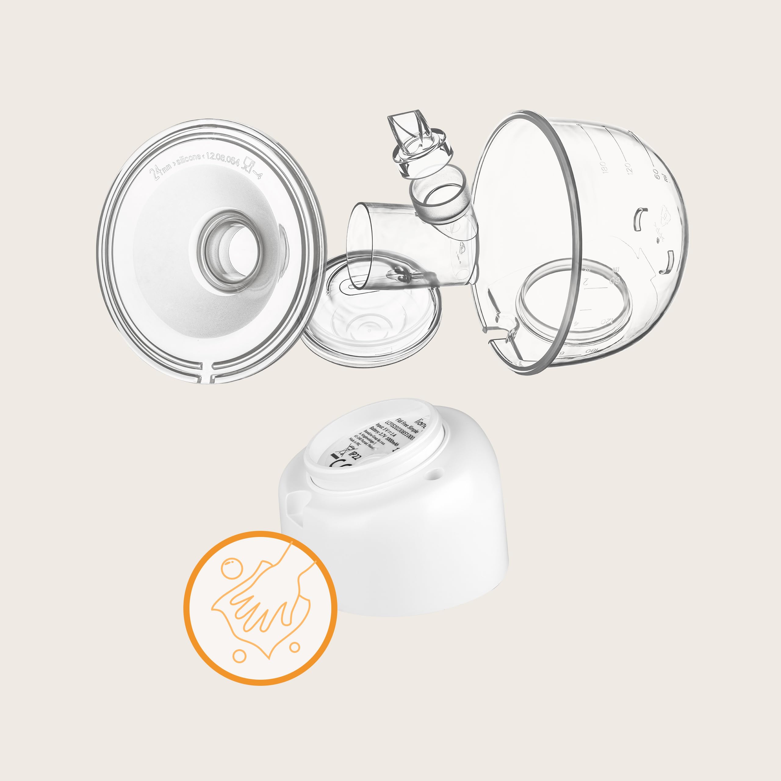 lionelo-fidi-free-milchpumpe-elektrisch-180-ml-freih-ndig image 2