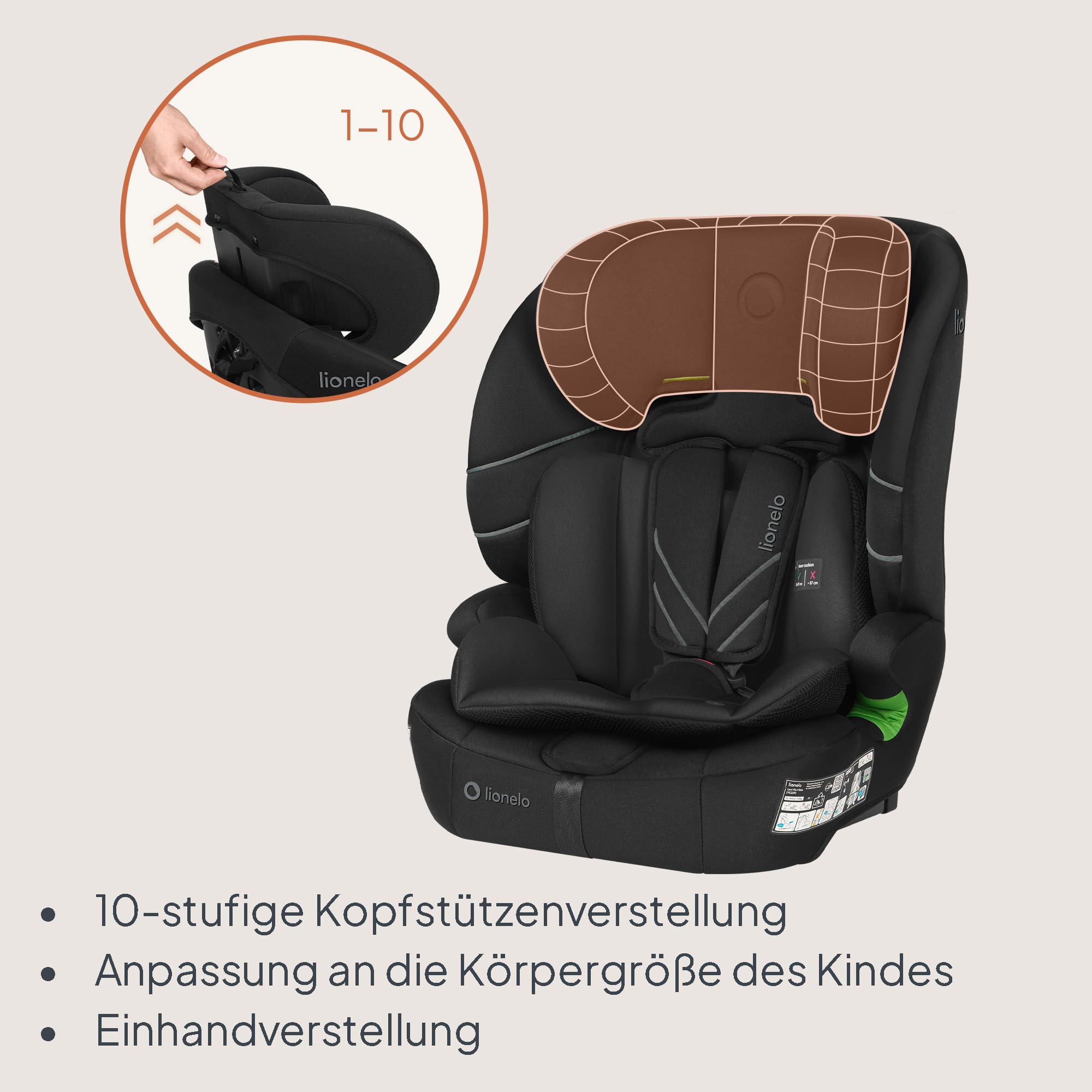 lionelo-levi-fix-kindersitz-schwarz-76-150-cm image 6