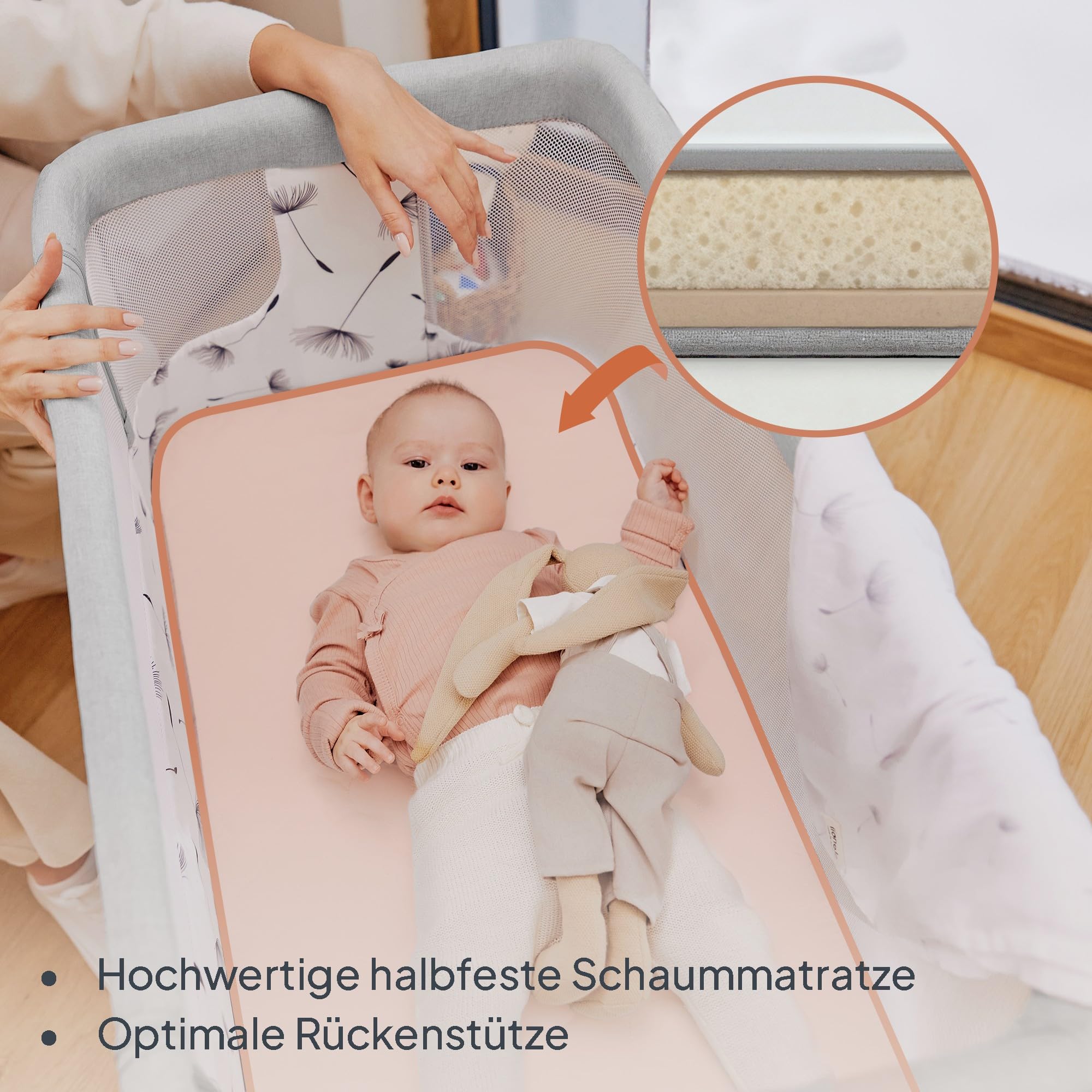 lionelo-leonie-aurora-beistellbett-graphit-3-in-1-mit-matratze image 3