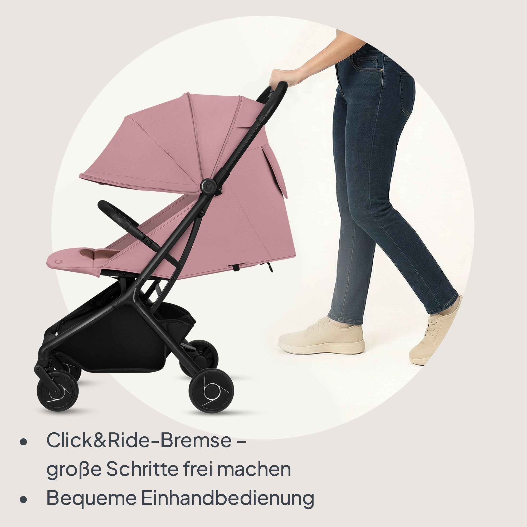 lionelo-sia-reisebuggy-rosa-faltbar-liegeposition-22-kg image 3