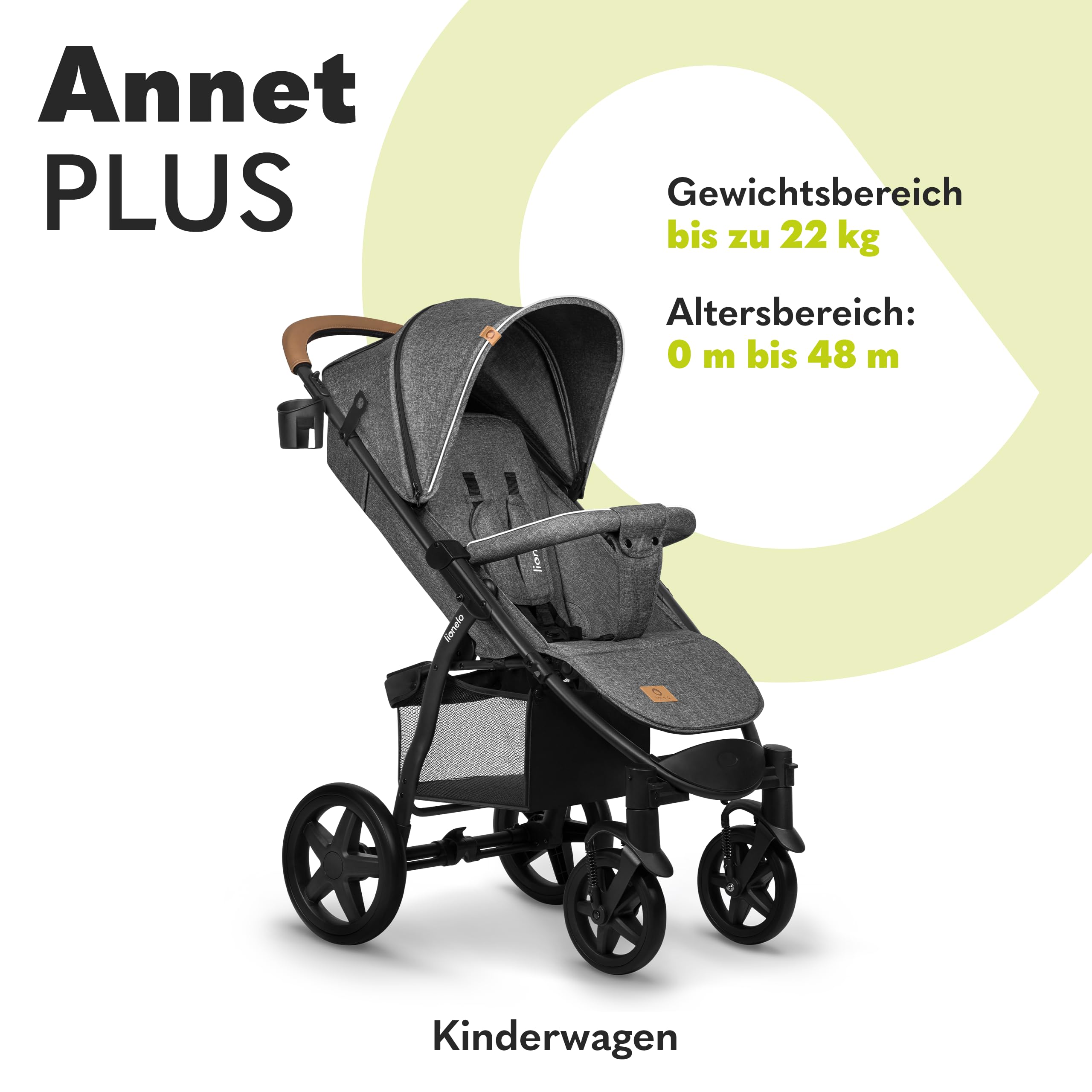 lionelo-annet-plus-buggy-stone-caramel-bis-22-kg image 2