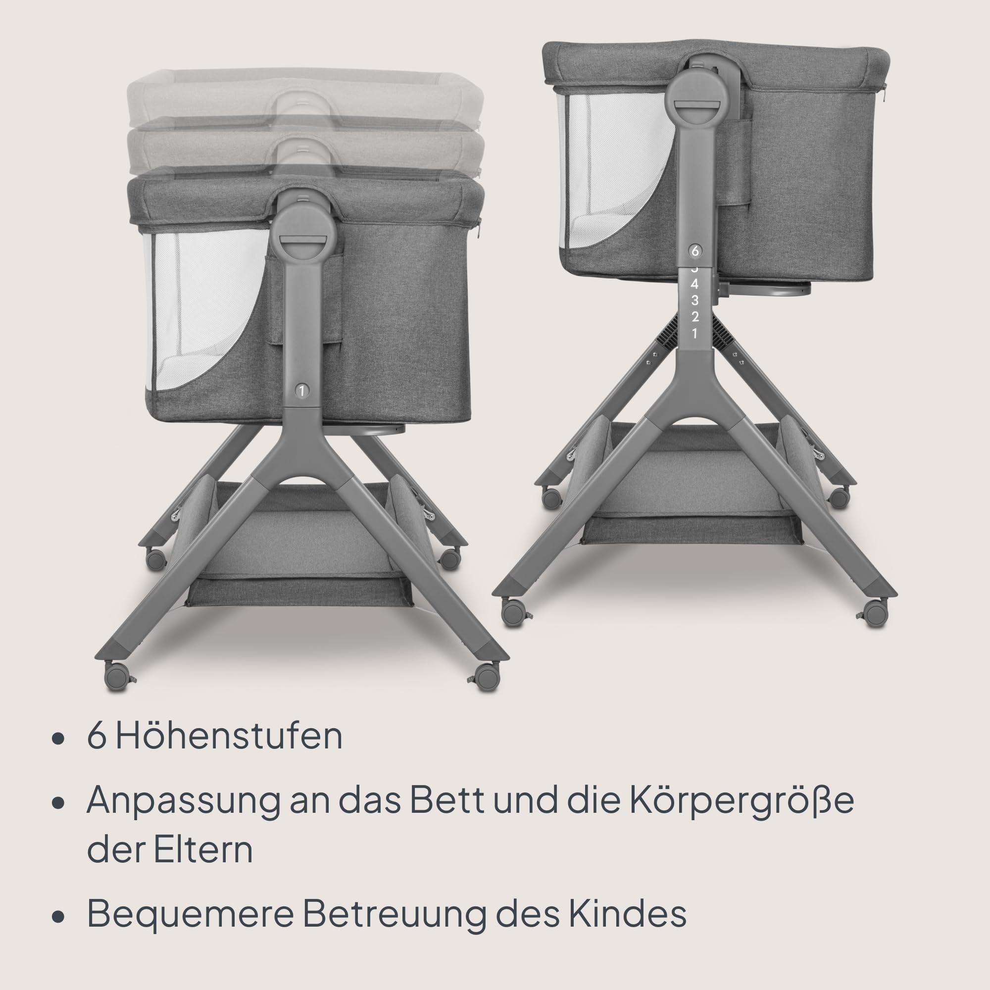 lionelo-leonie-plus-beistellbett-3-in-1-grau-plus image 8