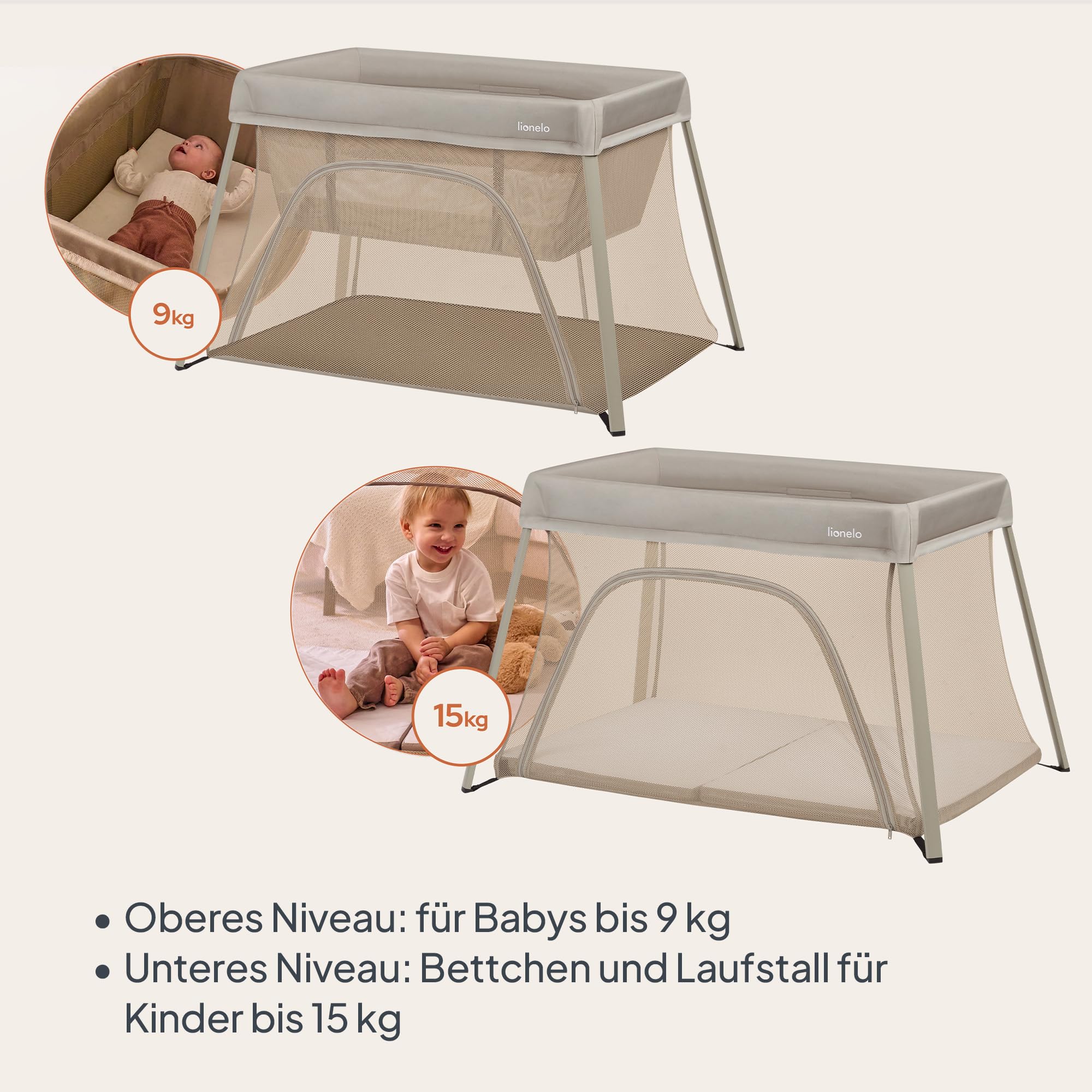 lionelo-alice-3-in-1-reisebett-beige-104x70-mit-matratze image 2