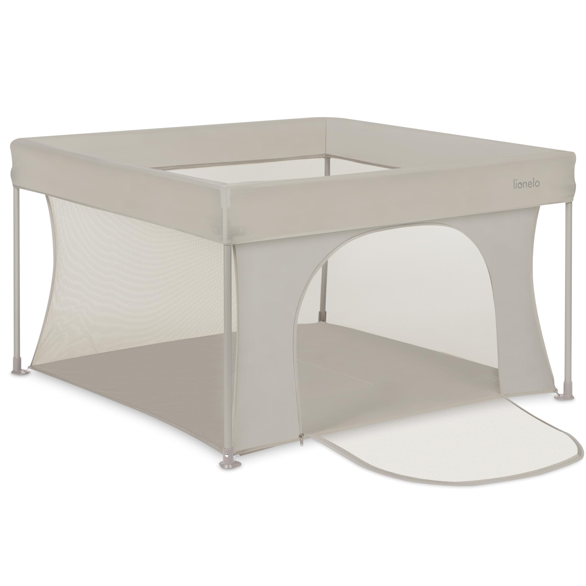 lionelo-paco-laufstall-111x111-beige-faltbar-mit-tasche image 1