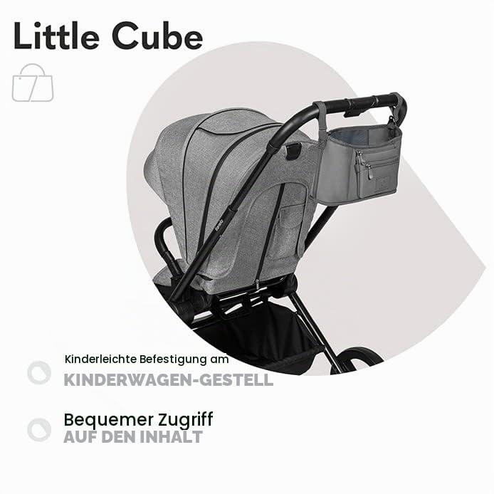 lionelo-little-cube-kinderwagen-organizer-neopren-grau image 8