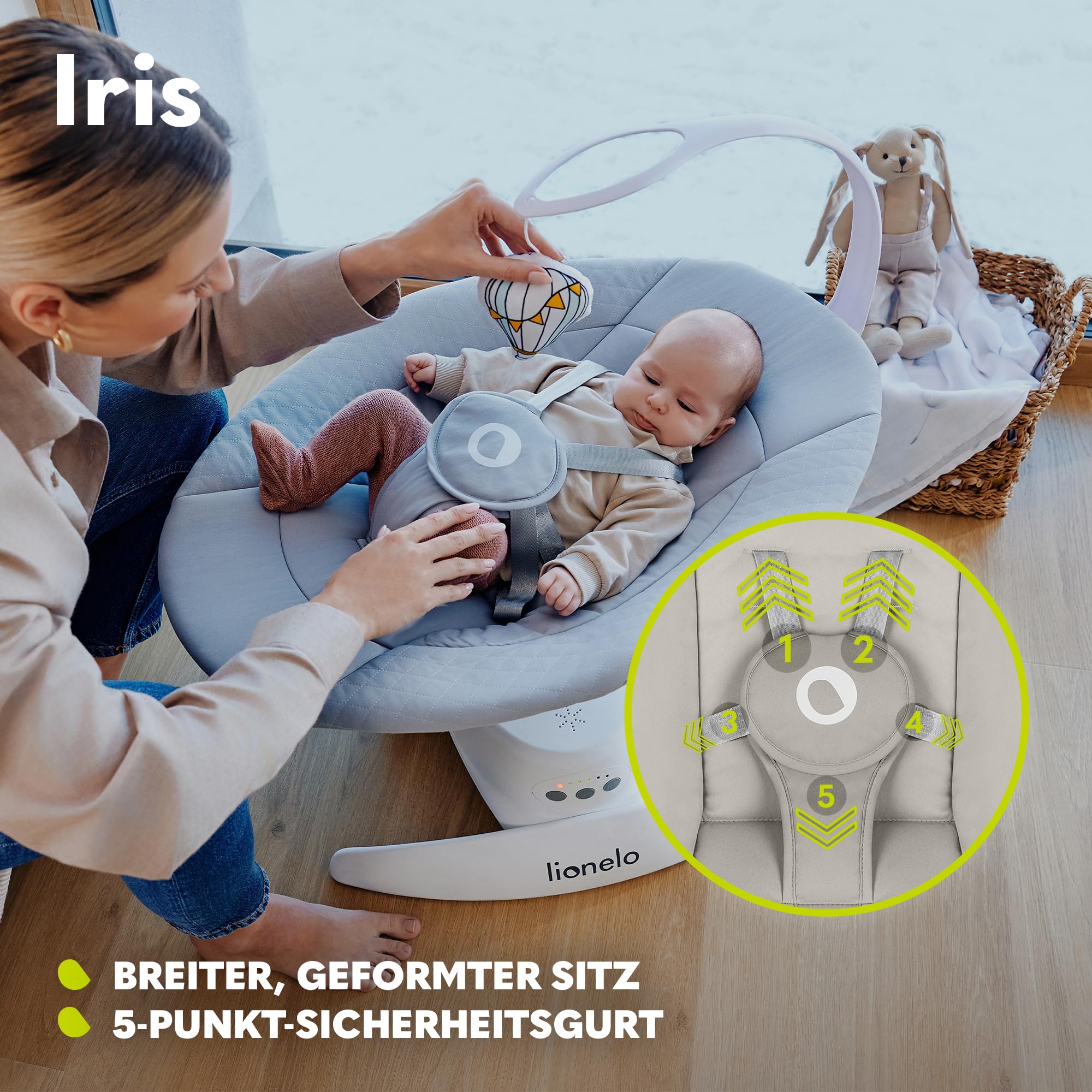 lionelo-iris-babywippe-beige-elektrisch-360-bis-9-kg image 5