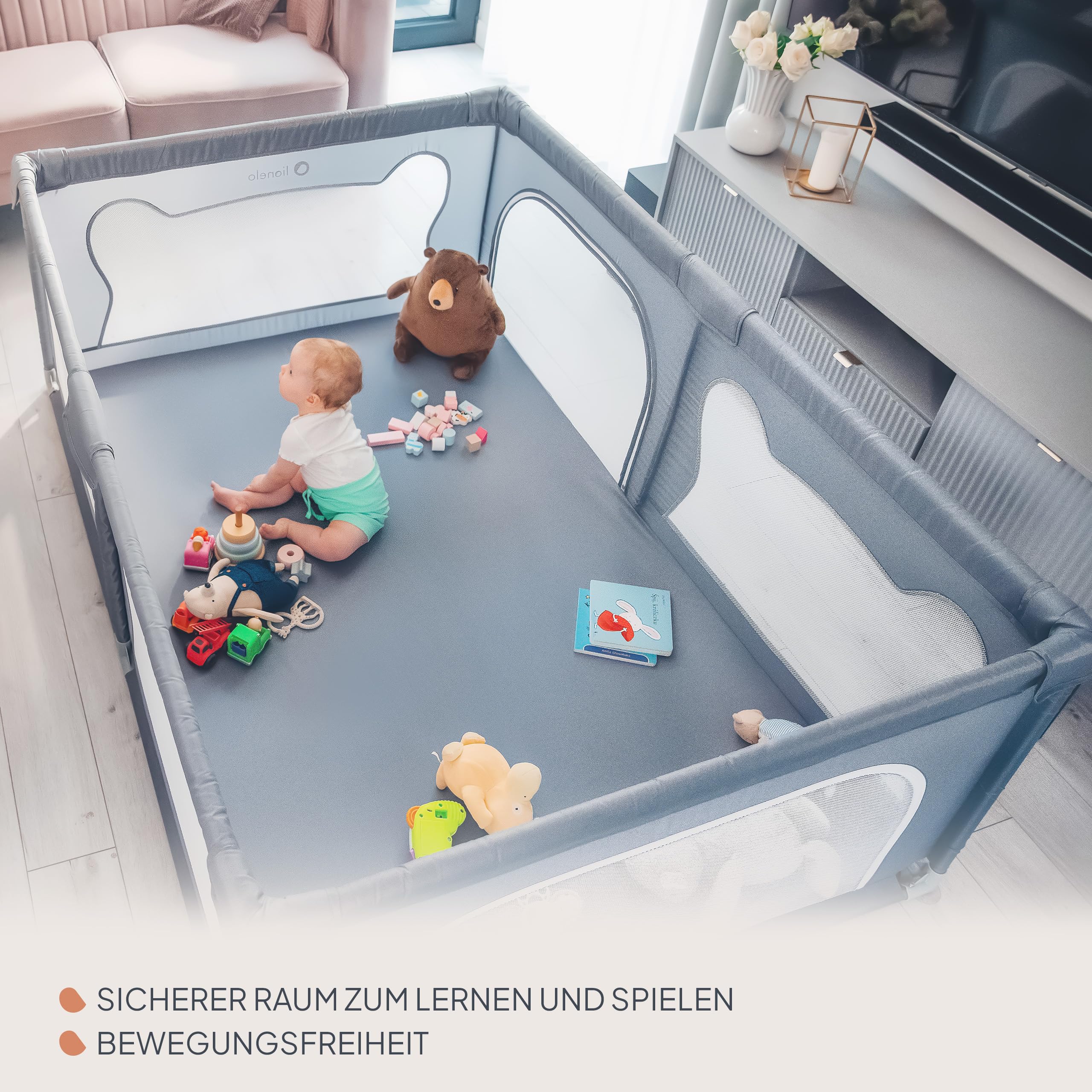 lionelo-willow-laufgitter-grau-127x187-cm-faltbar image 2