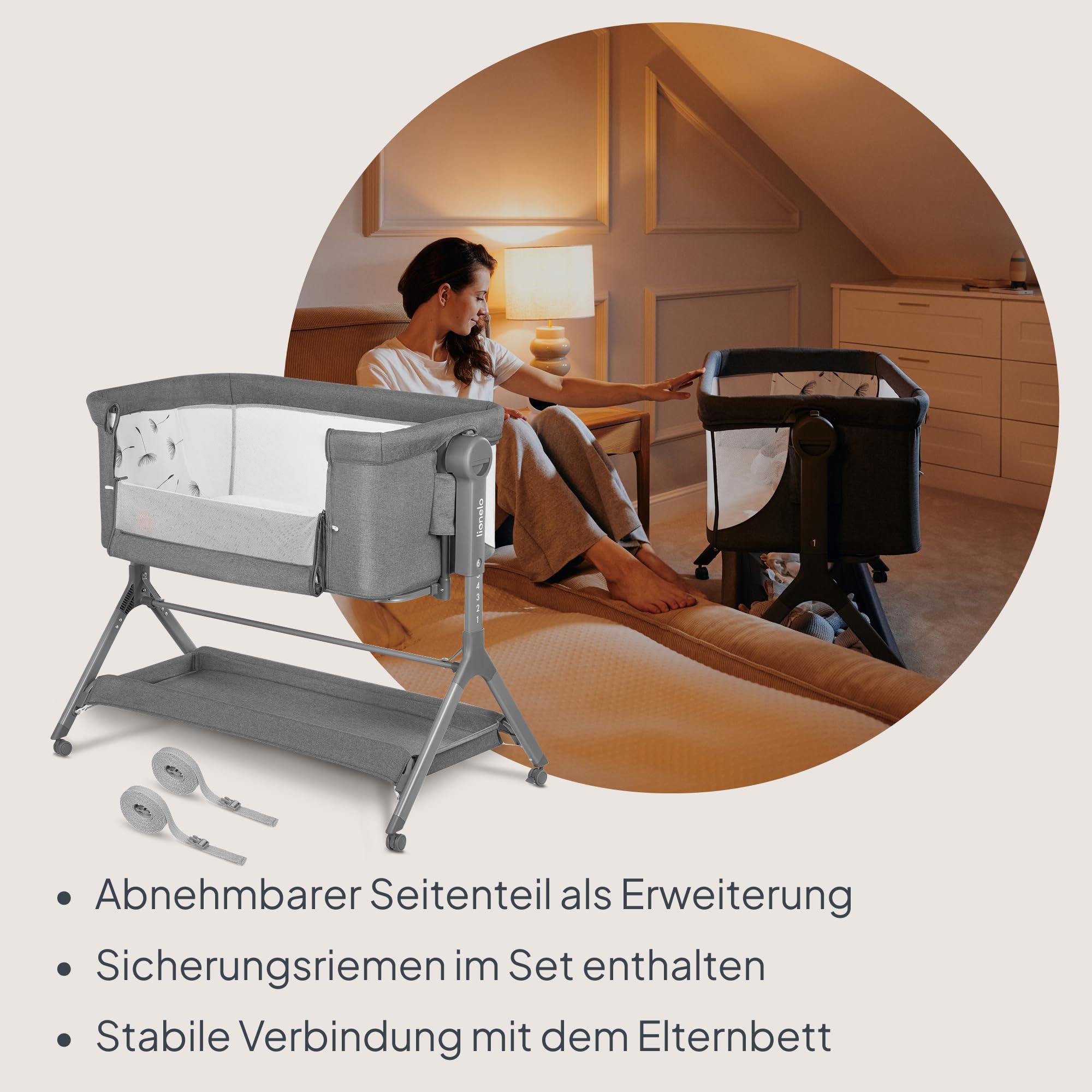 lionelo-leonie-plus-beistellbett-3-in-1-grau-plus image 6