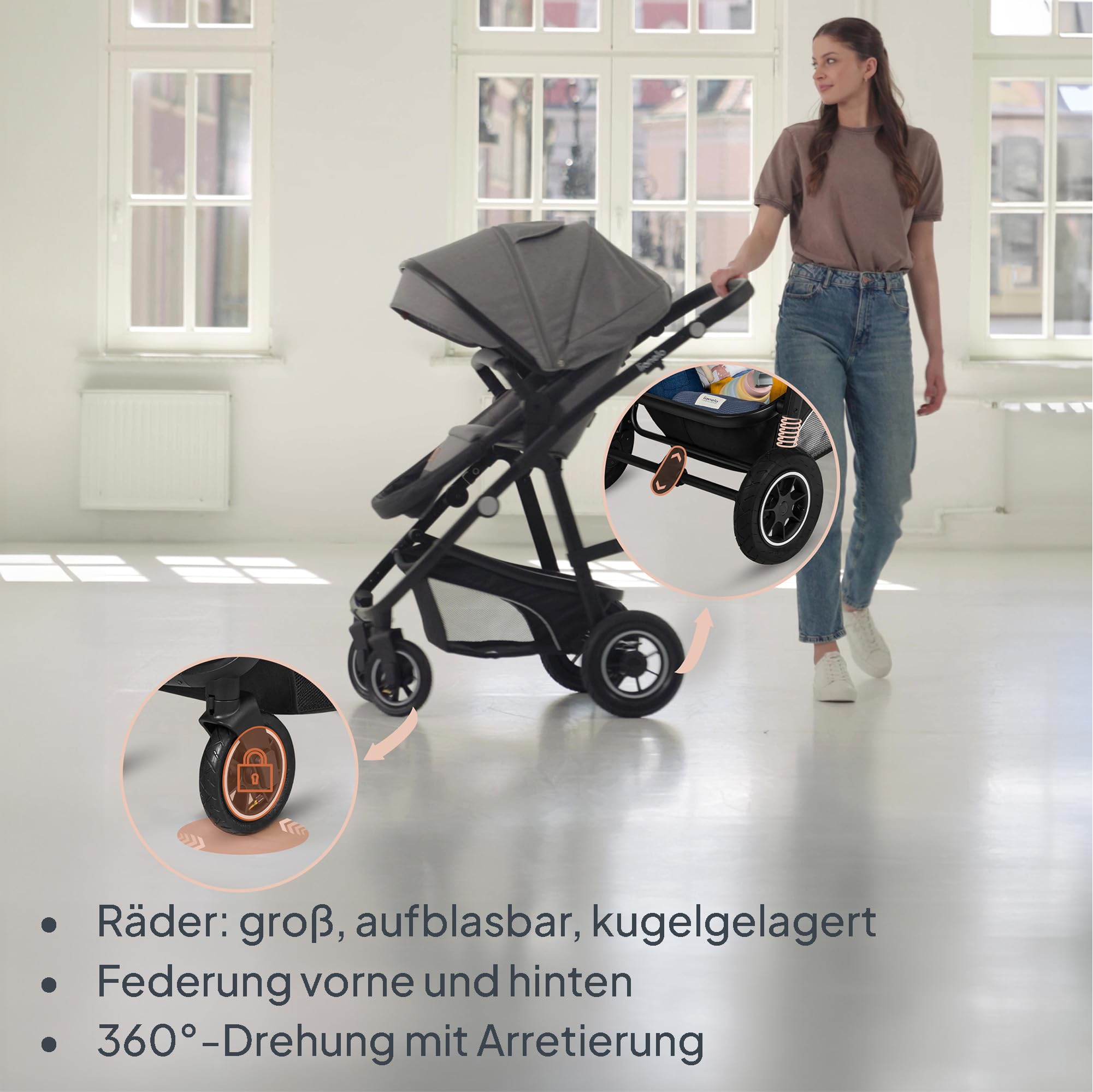 lionelo-bianka-kinderwagen-3in1-grau-bis-22-kg-upf50 image 7