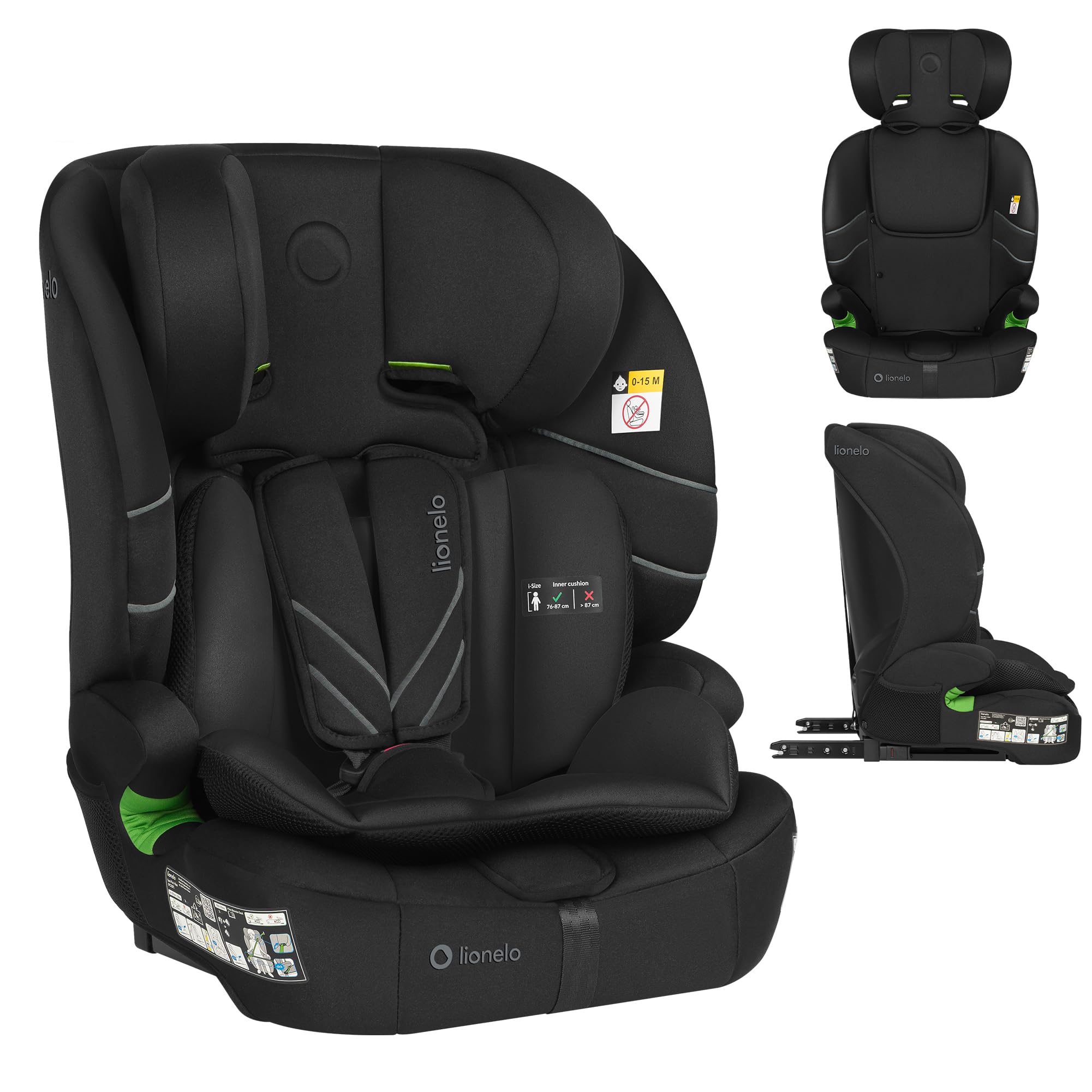lionelo-levi-fix-kindersitz-schwarz-76-150-cm image 1