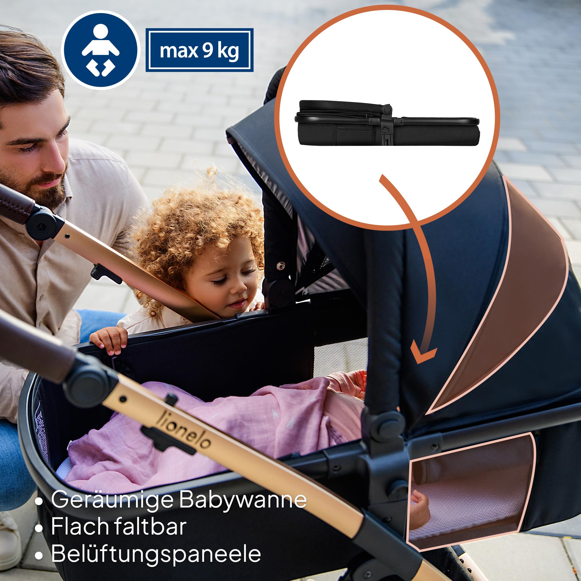 lionelo-amber-2-in-1-kombikinderwagen-schwarz-silber-bis-22-kg image 2