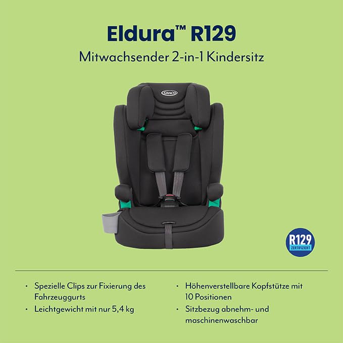 graco-eldura-r129-kindersitz-76-150-cm-midnight-mit-5-punkt-gurt image 7