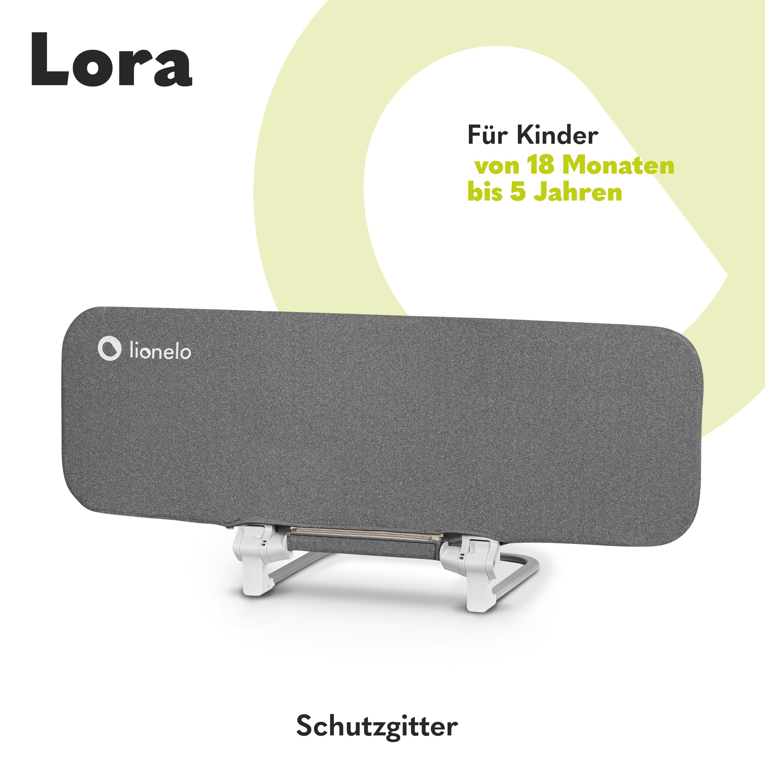 lionelo-lora-bettschutzgitter-grau-45x105-cm-faltbar image 2