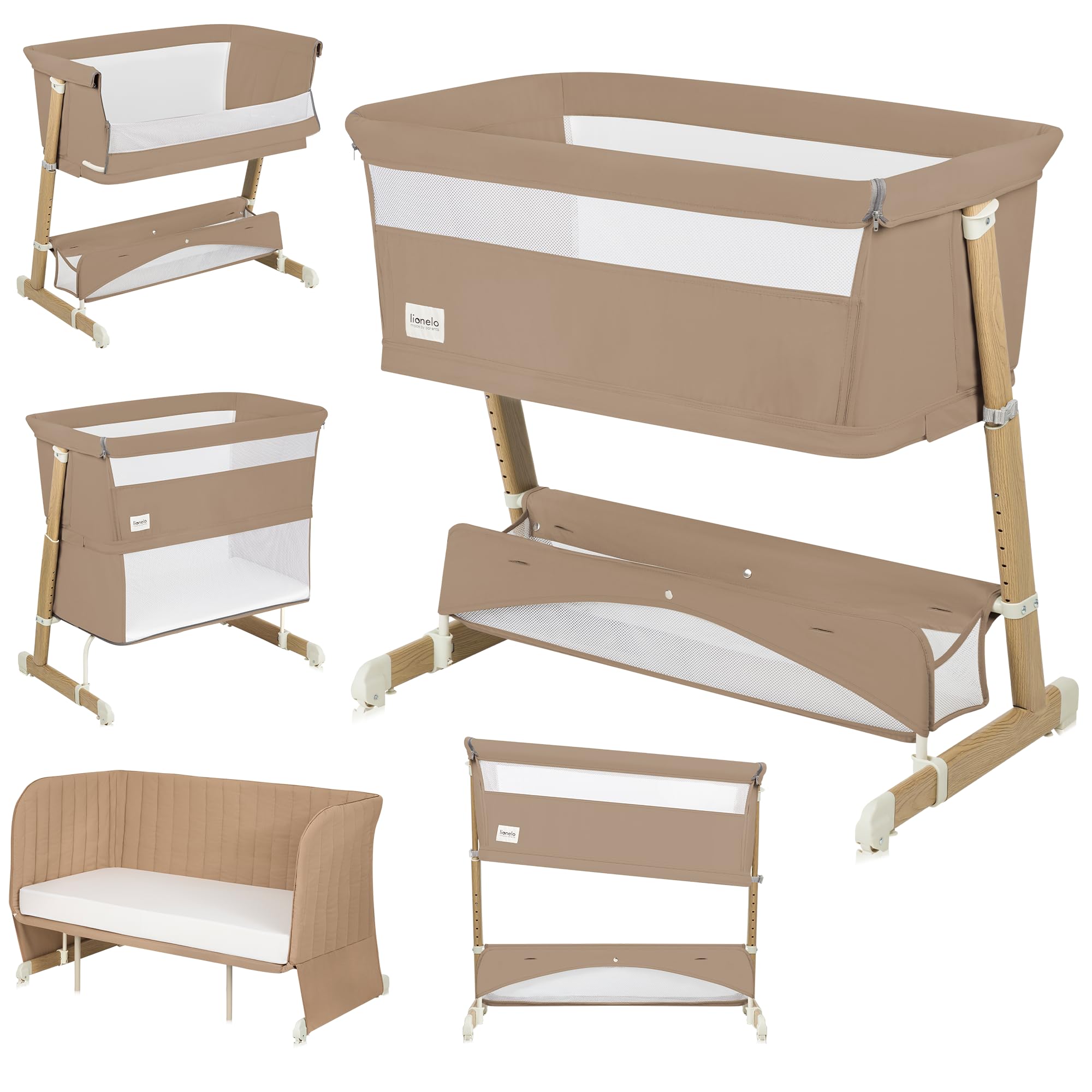 lionelo-thomi-plus-5-in-1-beistellbett-beige-carmel-h-henverstellbar image 1