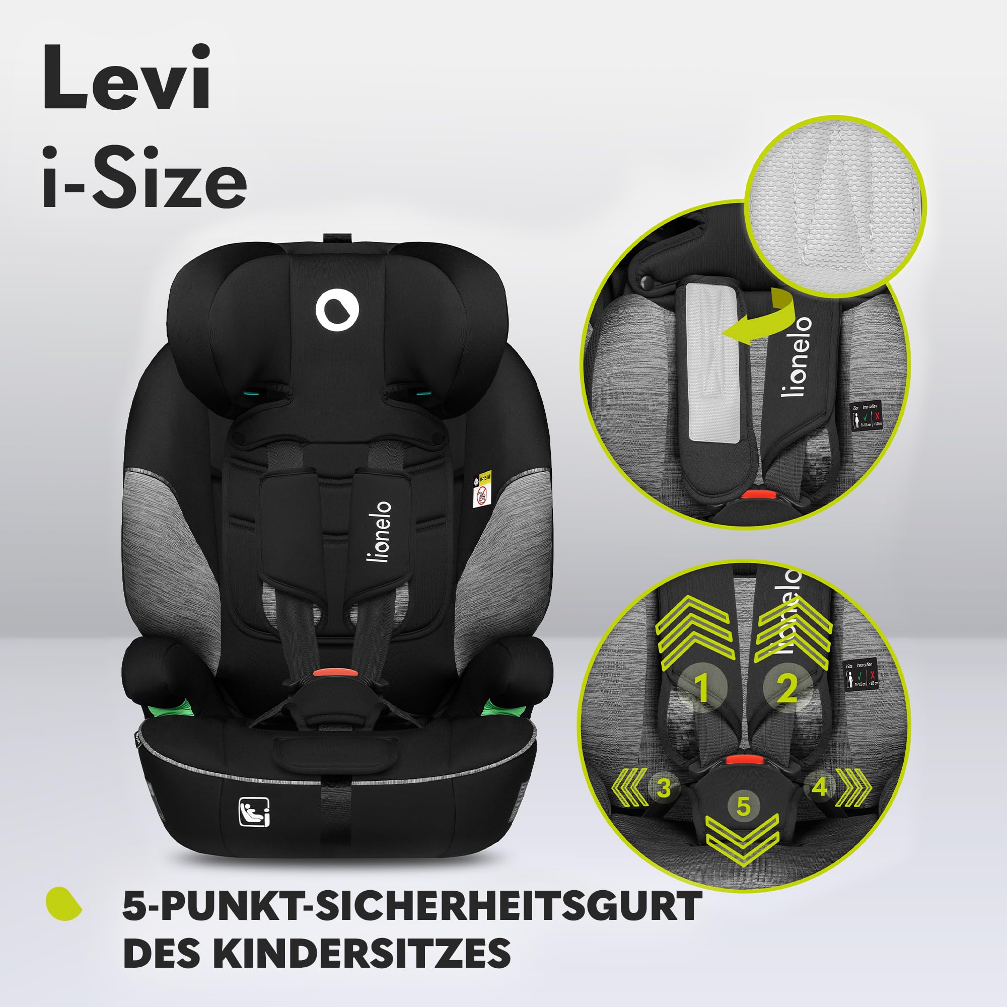 lionelo-levi-kindersitz-9-36-kg-schwarz-grau-i-size-5-punkt-gurt image 6