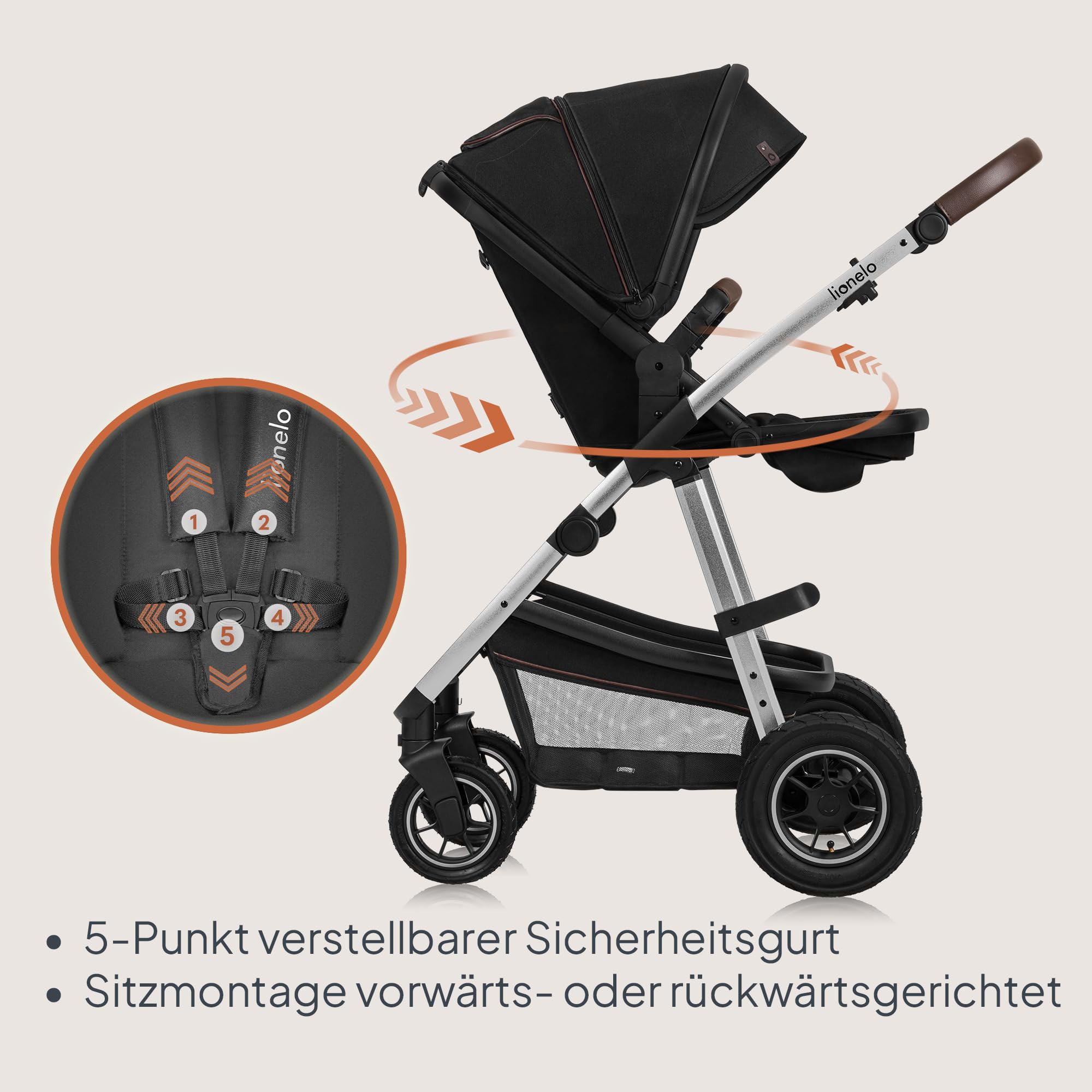 lionelo-amber-2-in-1-kombikinderwagen-schwarz-silber-bis-22-kg image 3