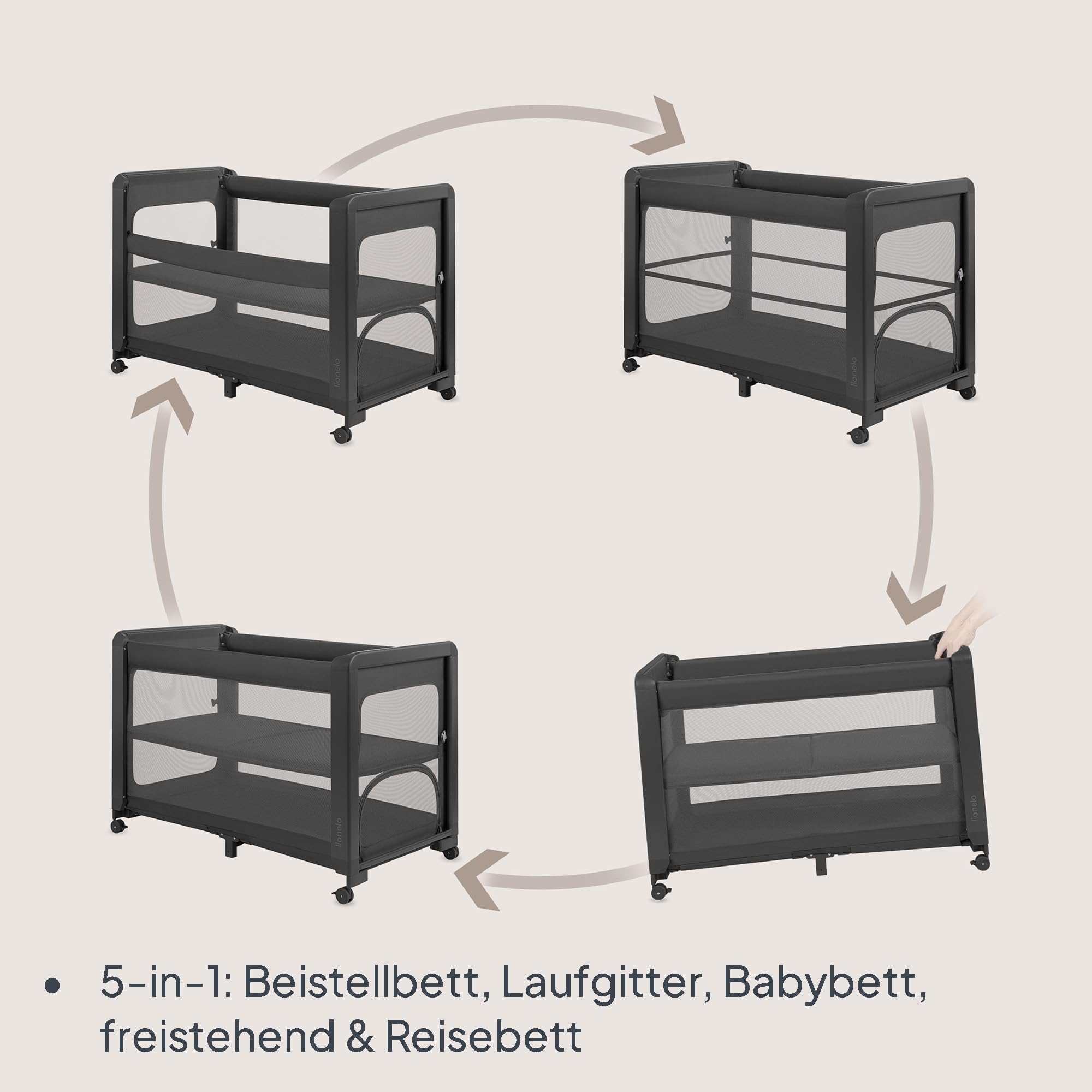 lionelo-sven-patty-5-in-1-reisebett-mit-matratze-beistellbett image 2
