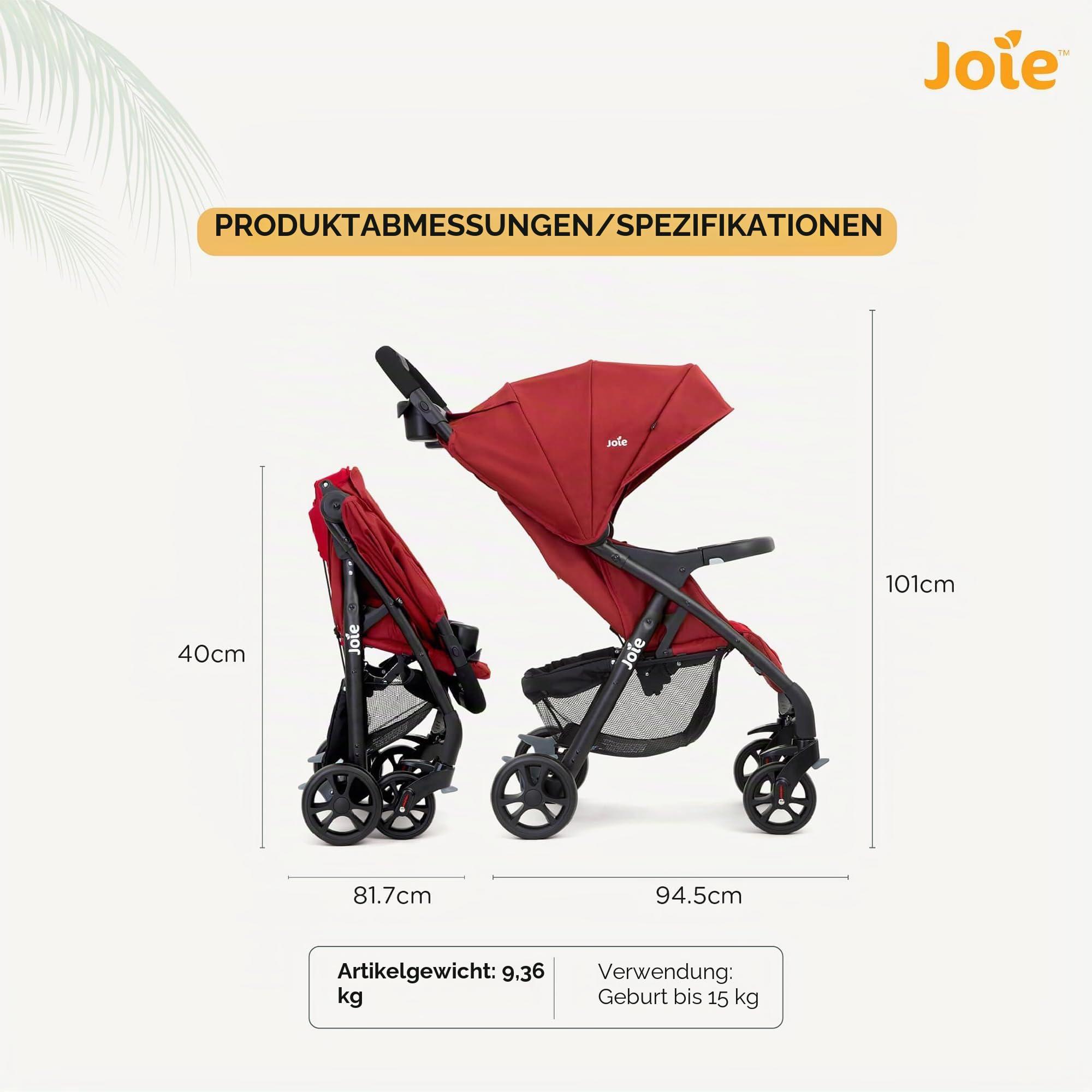 joie-mirus-muze-lx-kinderwagen-buggy-cranberry-bis-15-kg image 3