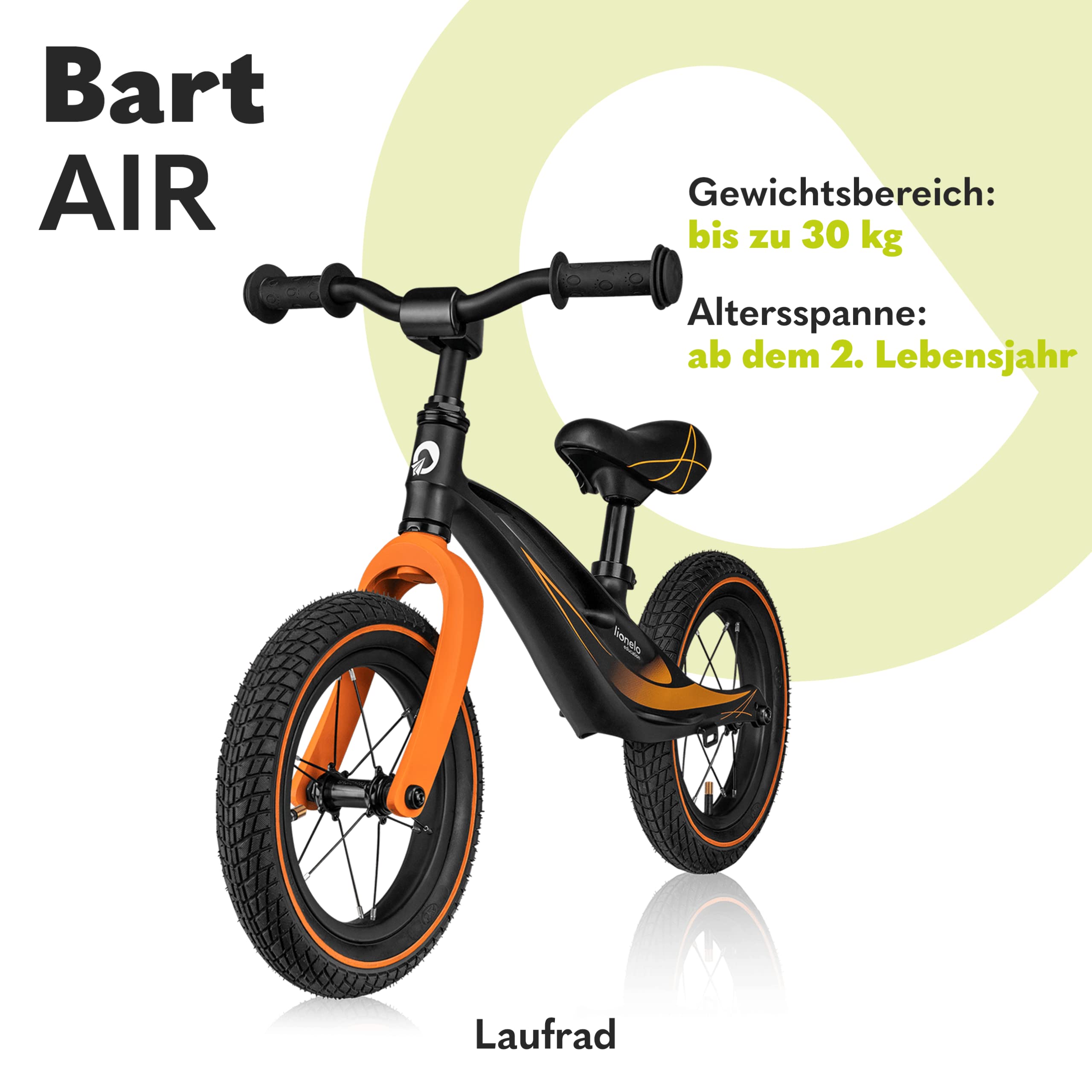 lionelo-bart-air-laufrad-schwarz-12-zoll image 2
