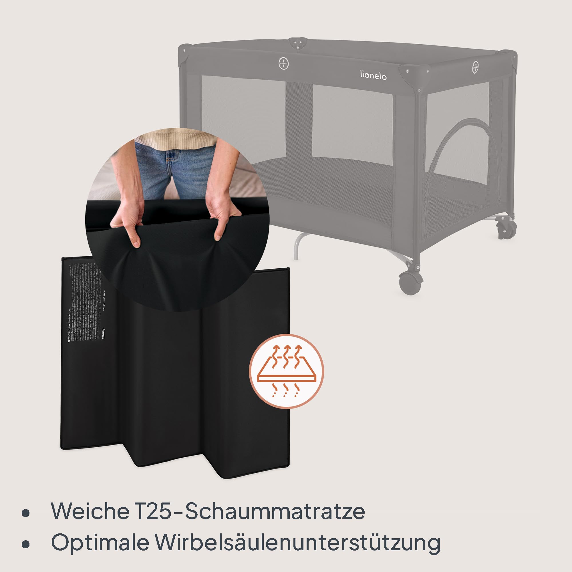 lionelo-sven-amelie-reisebett-schwarz-klein-faltbar-bis-15-kg image 4