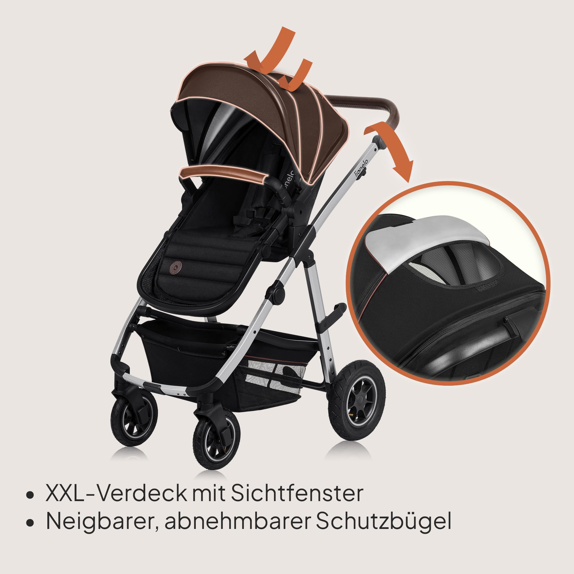 lionelo-amber-2-in-1-kombikinderwagen-schwarz-silber-bis-22-kg image 4
