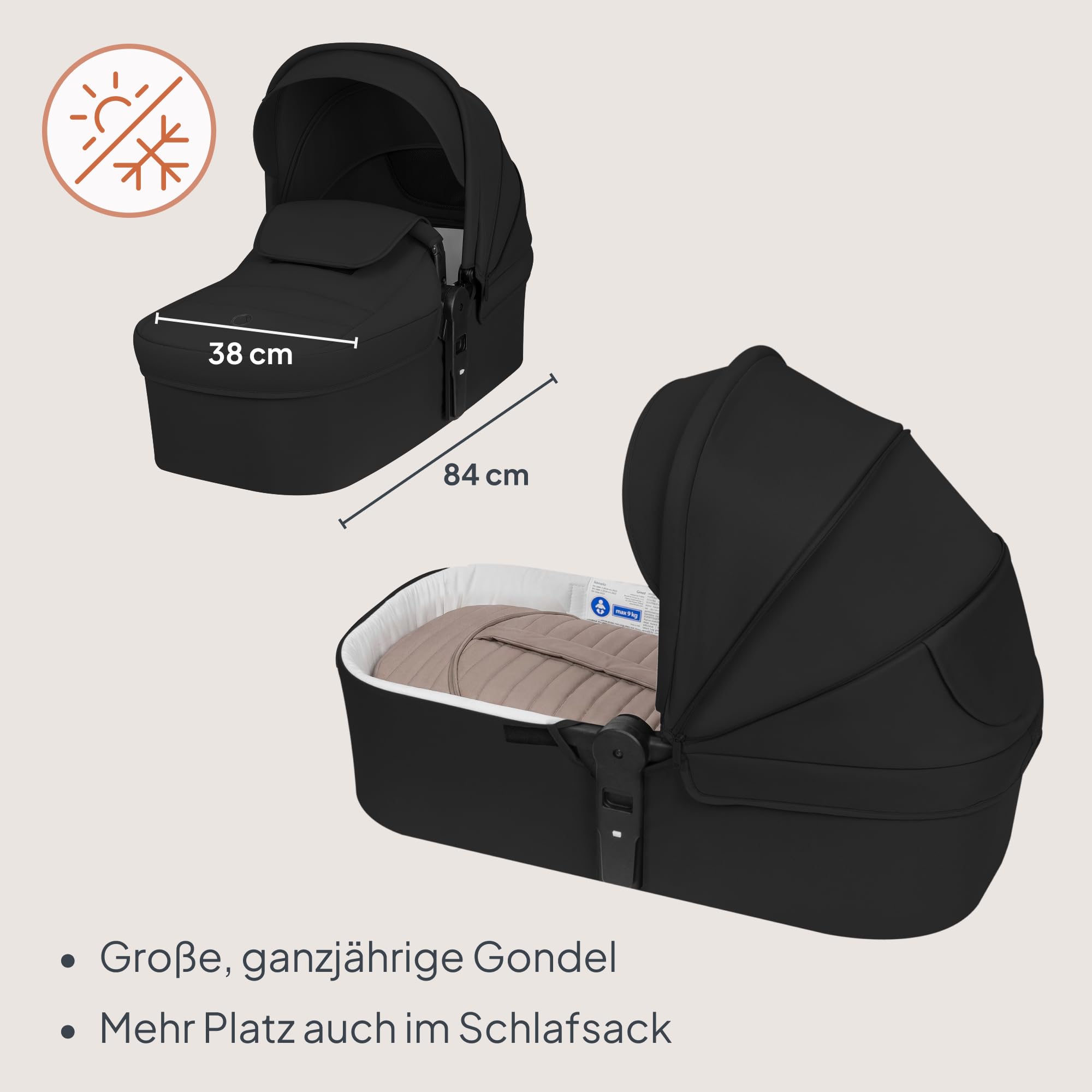 lionelo-mika-greet-kinderwagen-3-in-1-schwarz-bis-22-kg image 2
